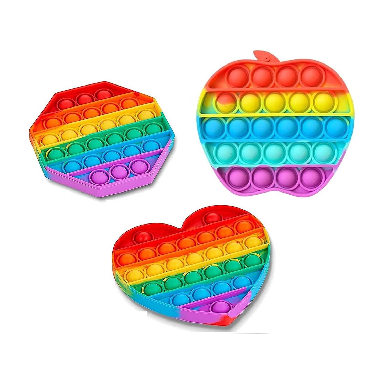 adbeni Bubble Toy, Autism Special Needs Silicone Stress Relief Toy,Set of 3) Soft Gag Toy