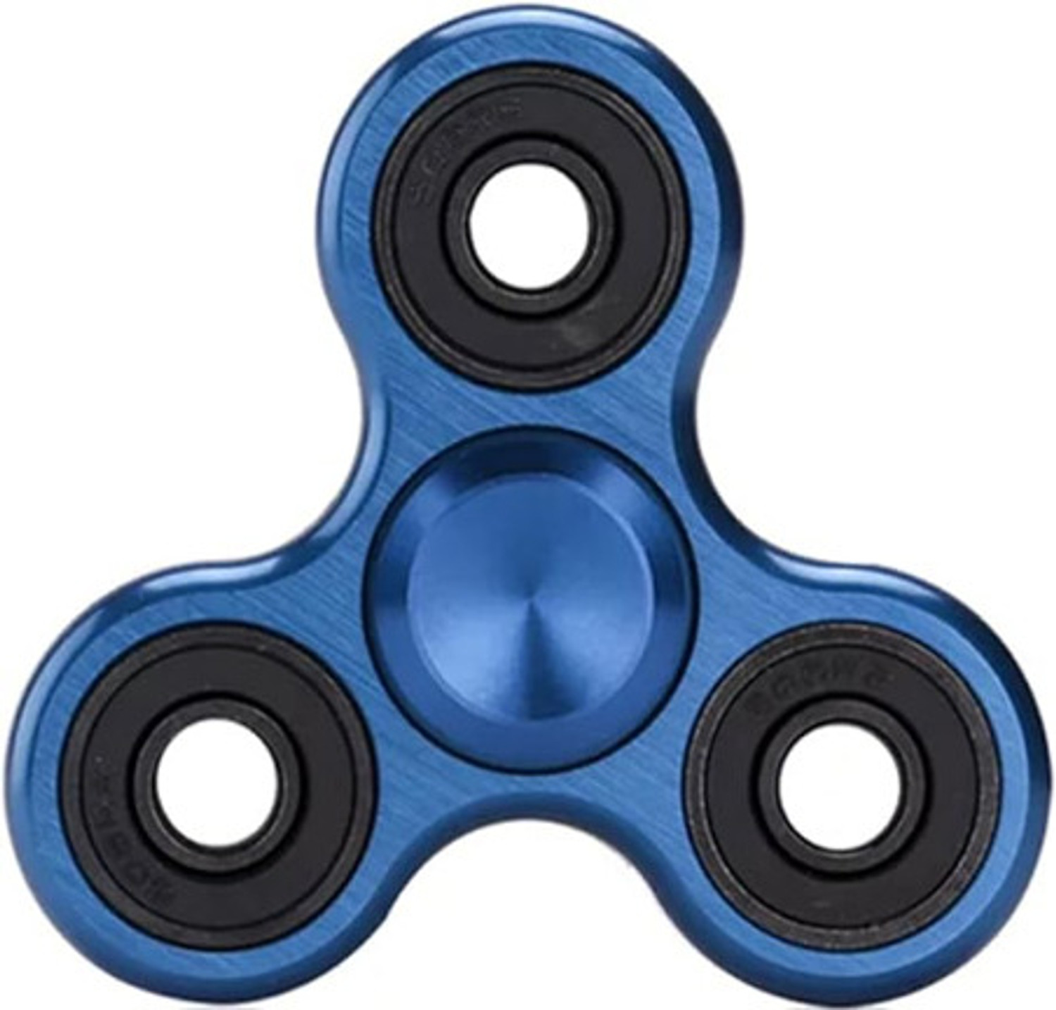 Image of PMW Anti-Stress Metal Fidget Spinner With Ceramic Bearings (Blue) SPINNER Gag Toy