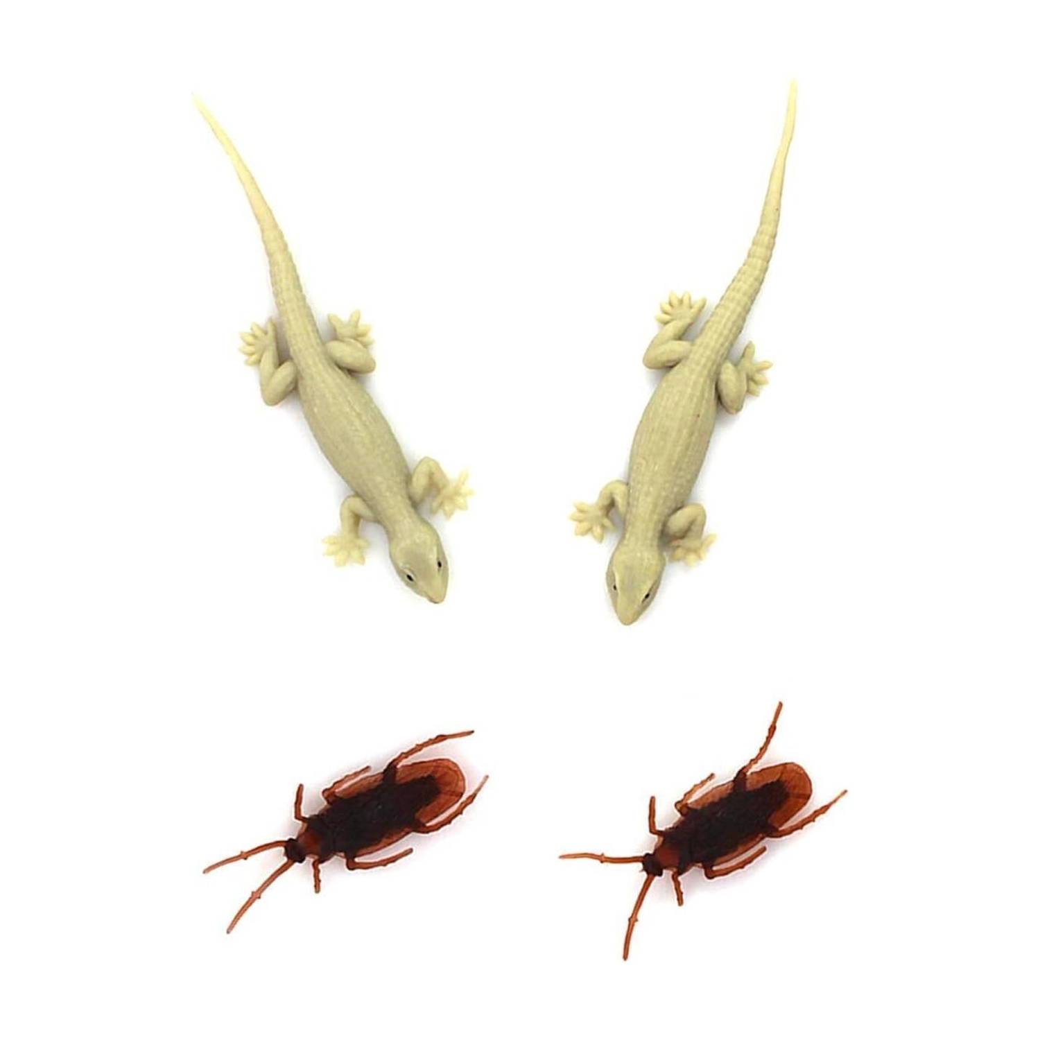 BLC Silicone Lizard and Silicone Cockroach Realistic Cockroach and Lizard Prank Toy note Gag Toy