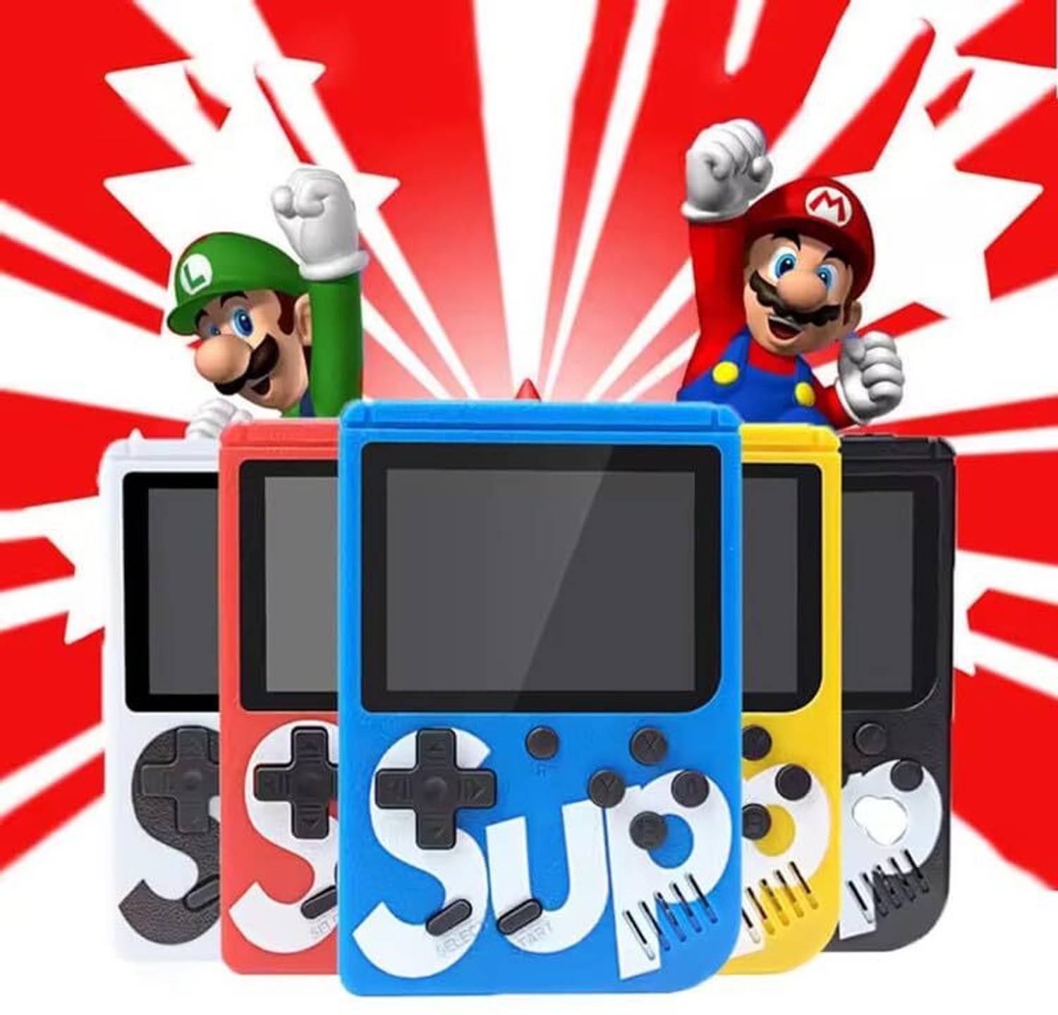 PICSTAR Sup Game Box 400 in 1 Handheld Mario Video Game for Kids-Rechargeable,TV Output NA GB with Sup Game Box
