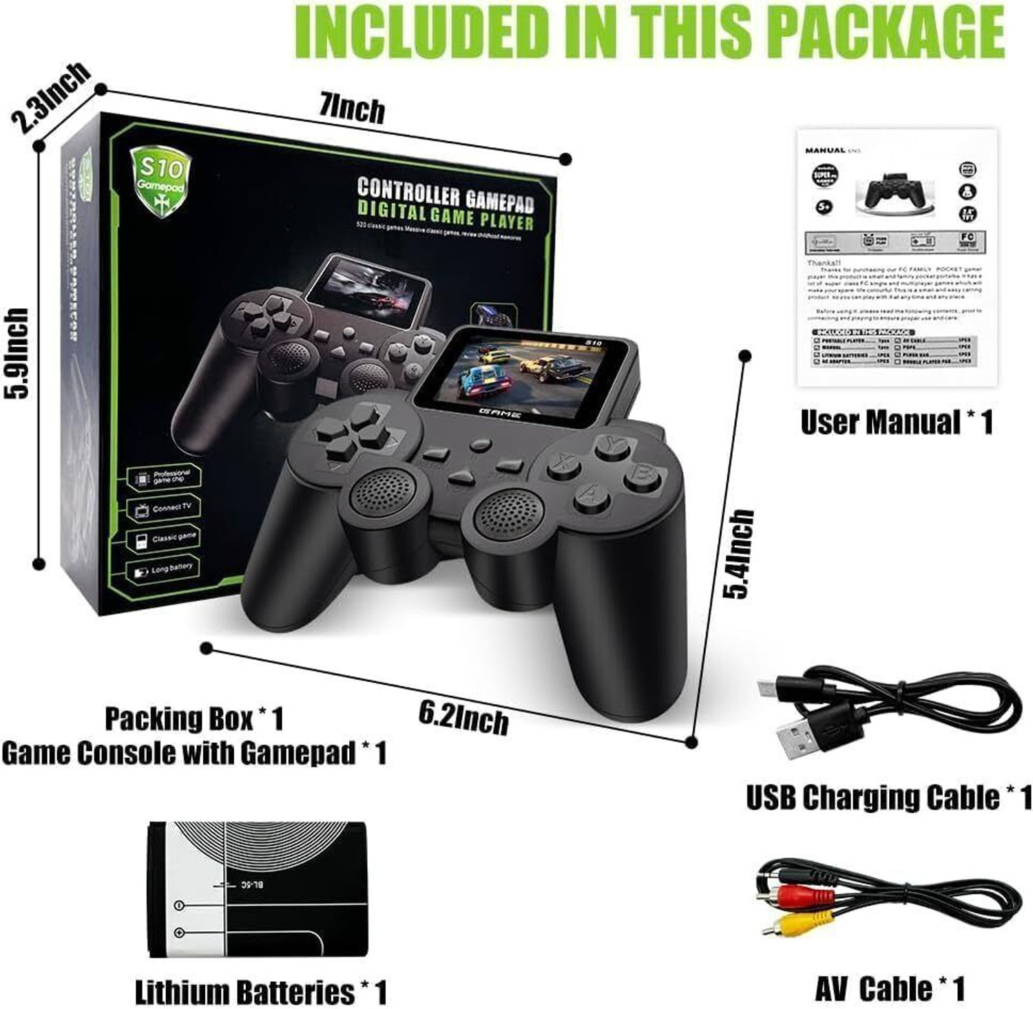 Image of A TOZ ENTERPRISES GAMEZONE Handheld Gaming Console