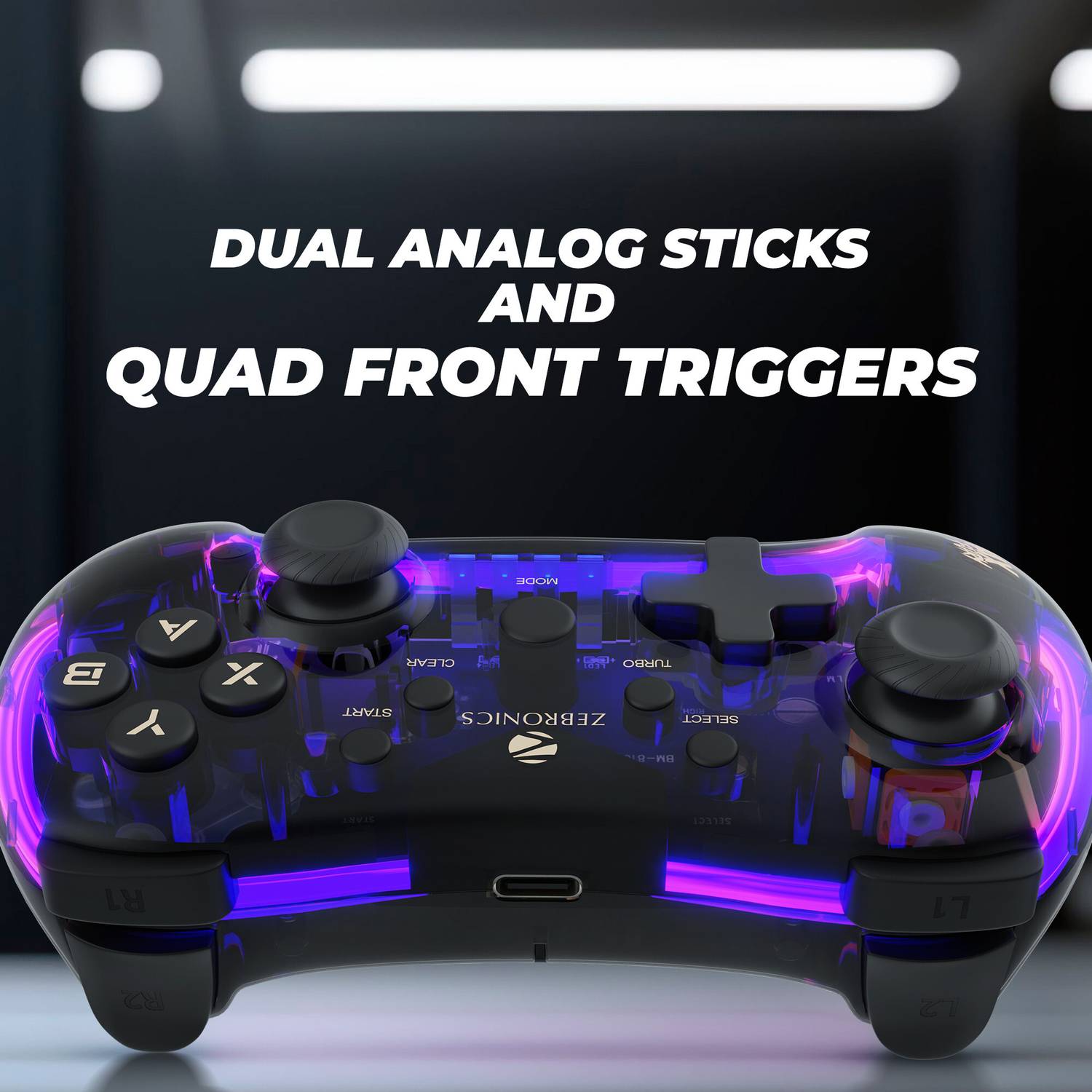 ZEBRONICS Max Fury Transparent RGB Wired USB Gamepad - Image 5