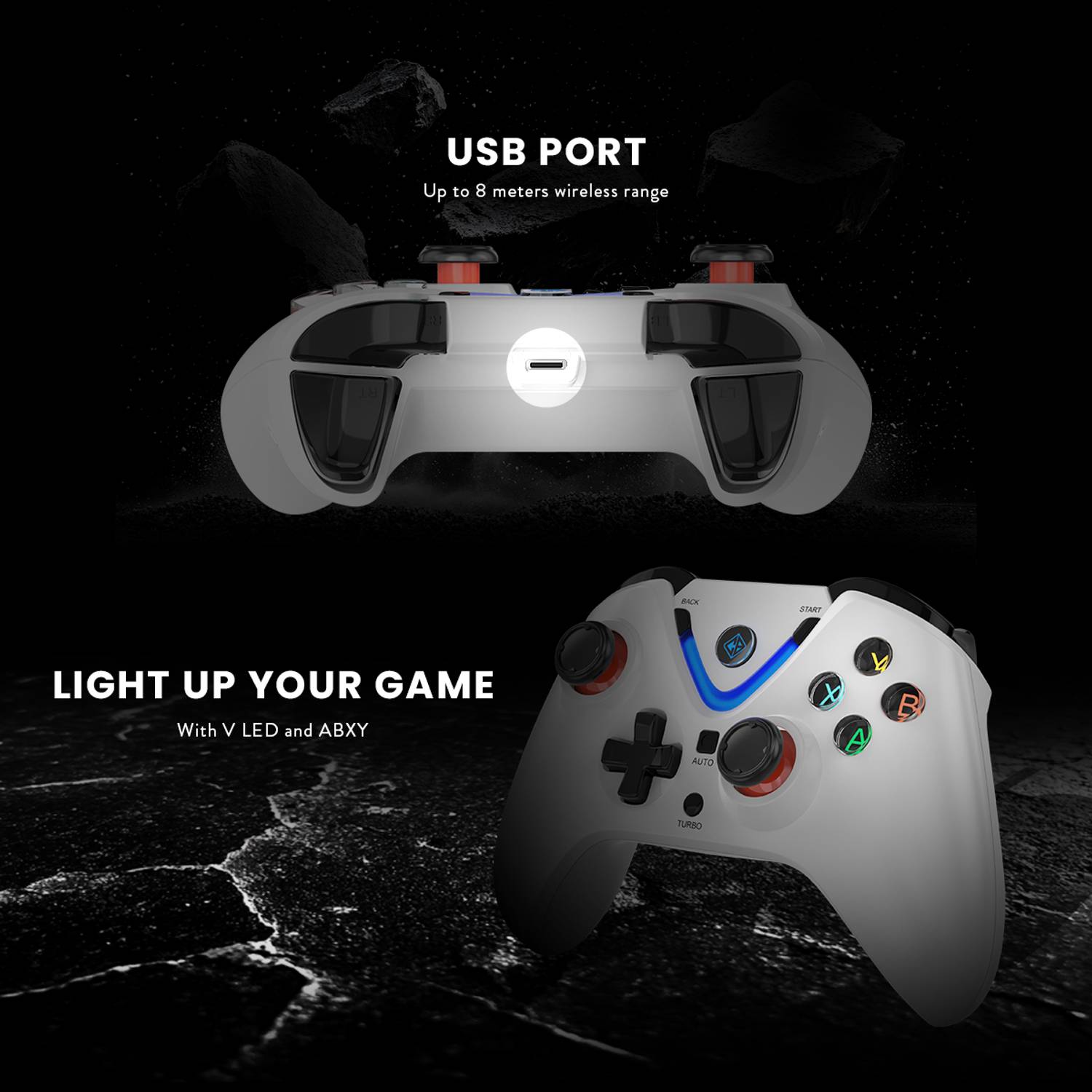 Cosmic Byte ARES Wireless Controller White - Image 4