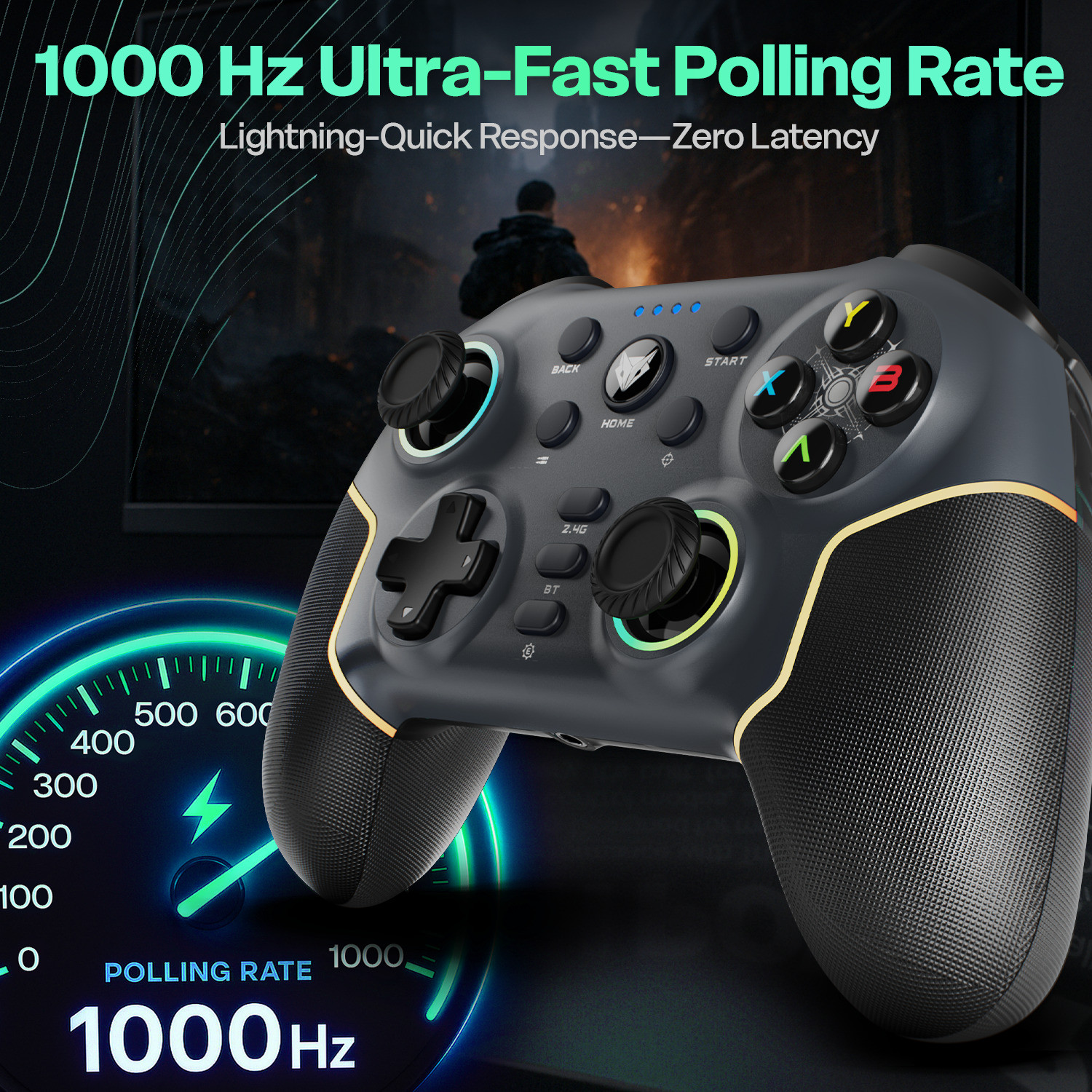 Image of EVOFOX Elite X2 Pro Tri-Mode Wireless /BT /Wired Hallsense Magnetic Joysticks & Triggers Gamepad