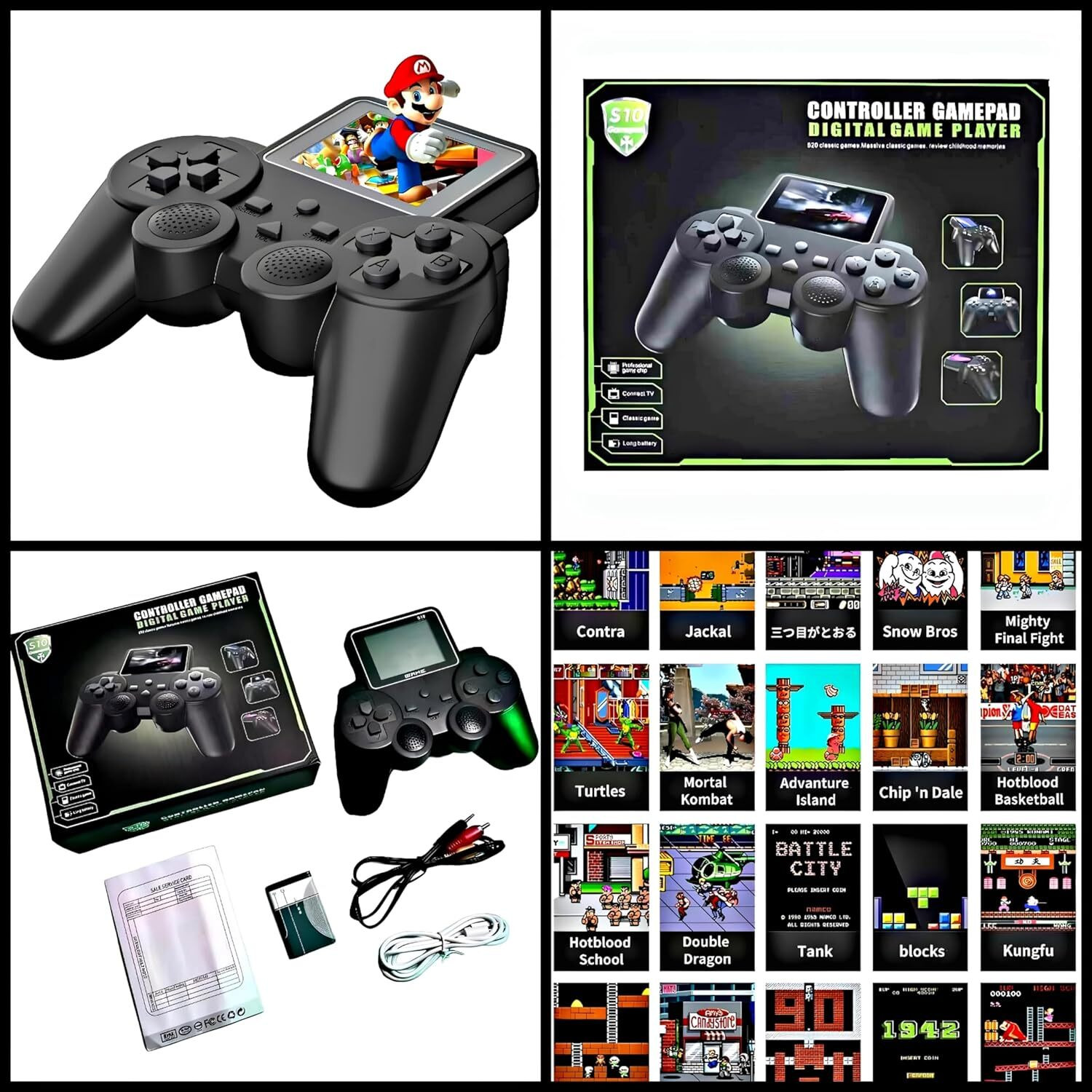 Image of Rhonnium 520 in 1 Sup Video Games Portable, Led Screen and USB Rechargeable Gamepad