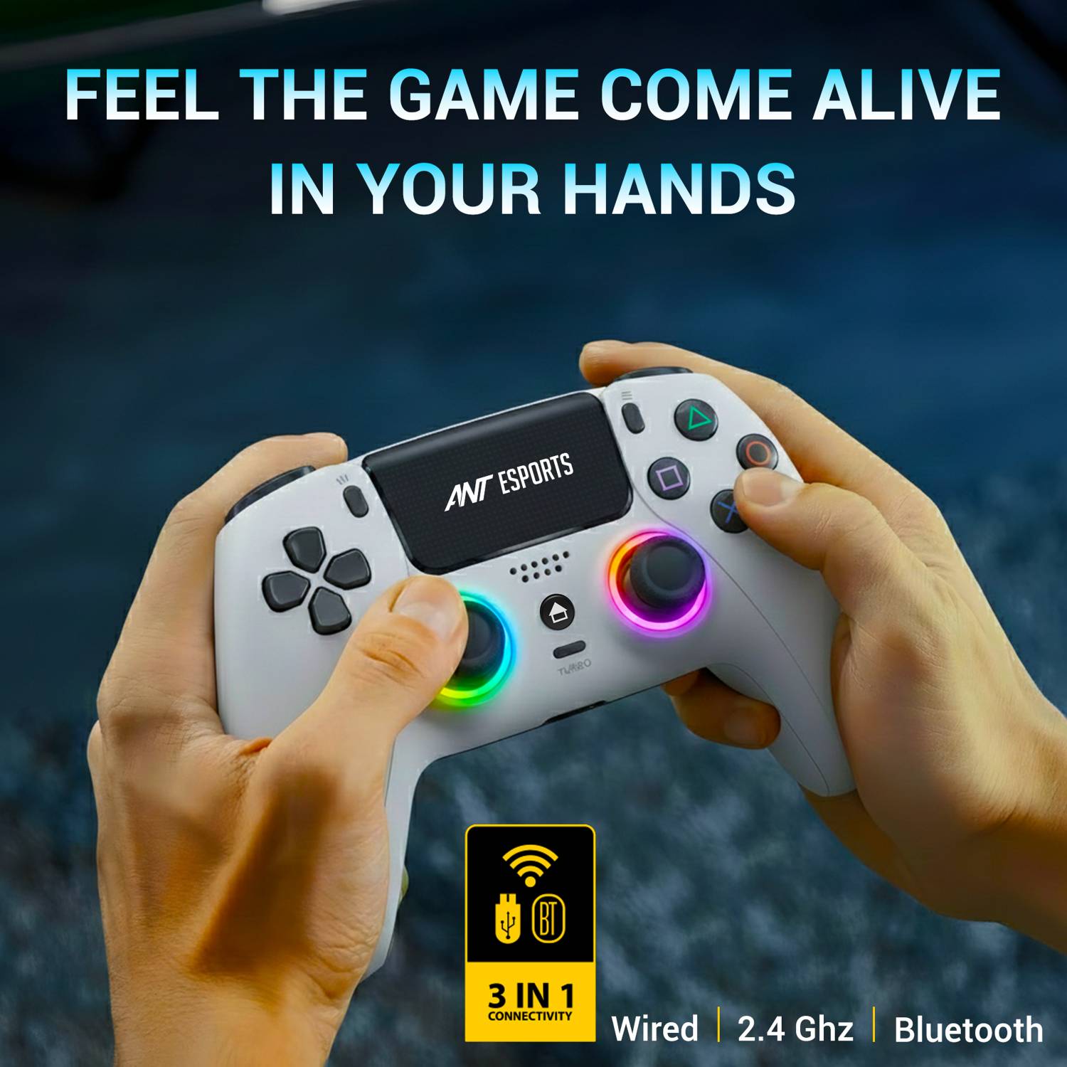 Ant Esports SUPERNOVA Wireless White Gamepad - Image 3