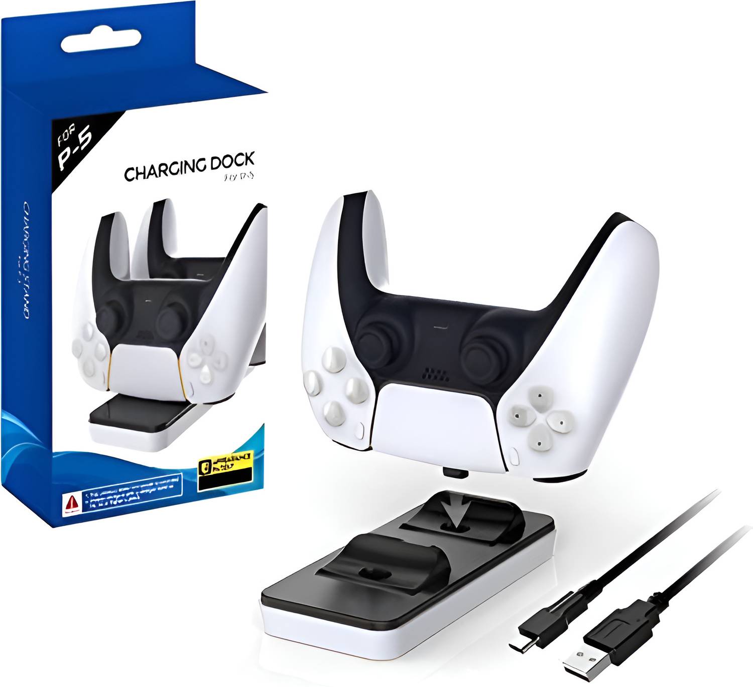 HG WORLD Dobe PS5 DualSense Wireless Controller Dual Charging Dock With High-Speed Charge USB Gamepad