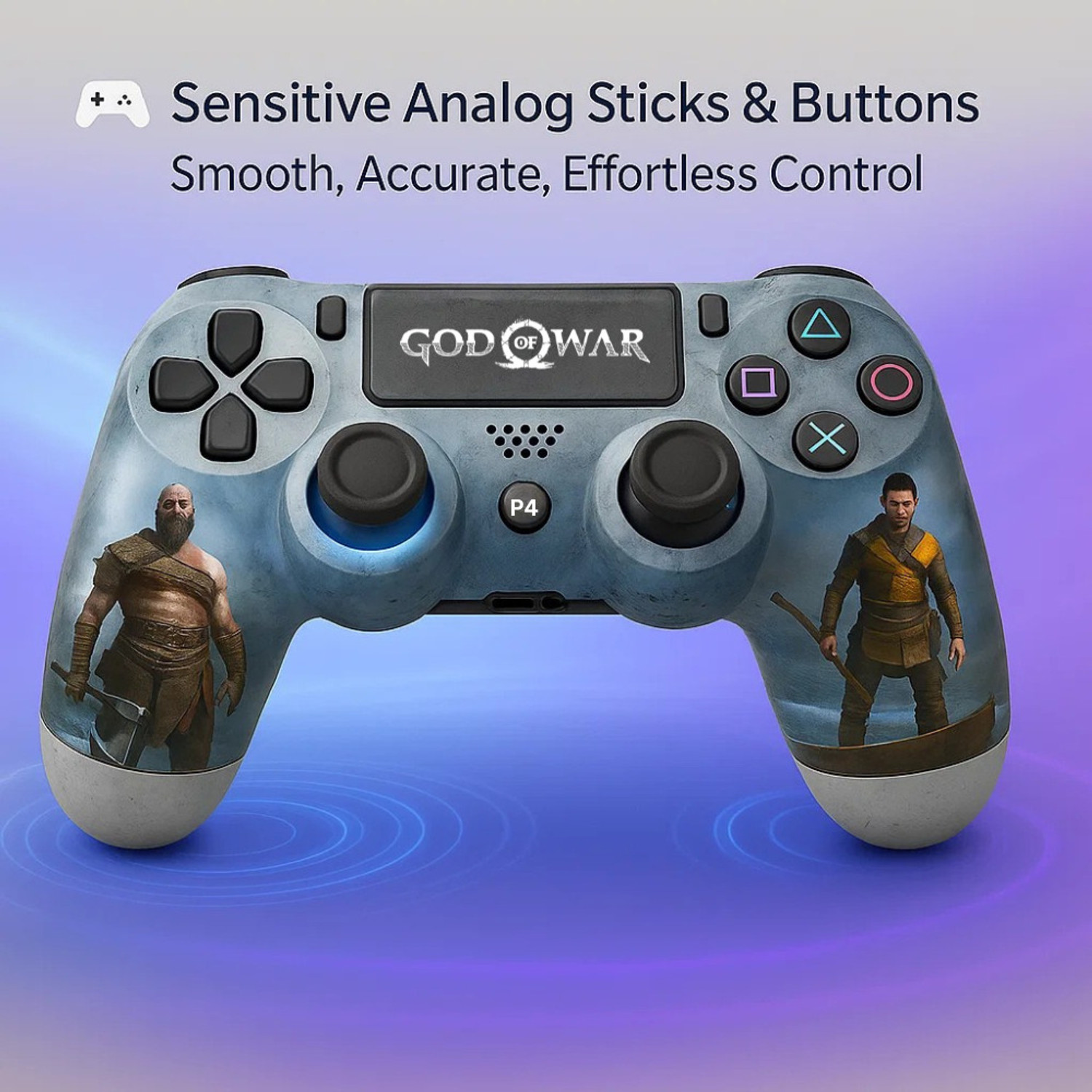 Image of Maizic Smarthome Funetic God Of War Themed Bluetooth Wireless P4 Gaming Controller Gamepad