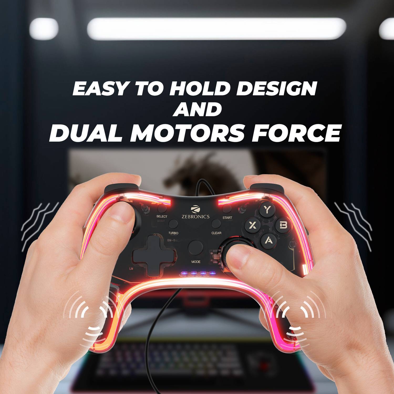 ZEBRONICS Max Fury Transparent RGB Wired USB Gamepad - Image 4