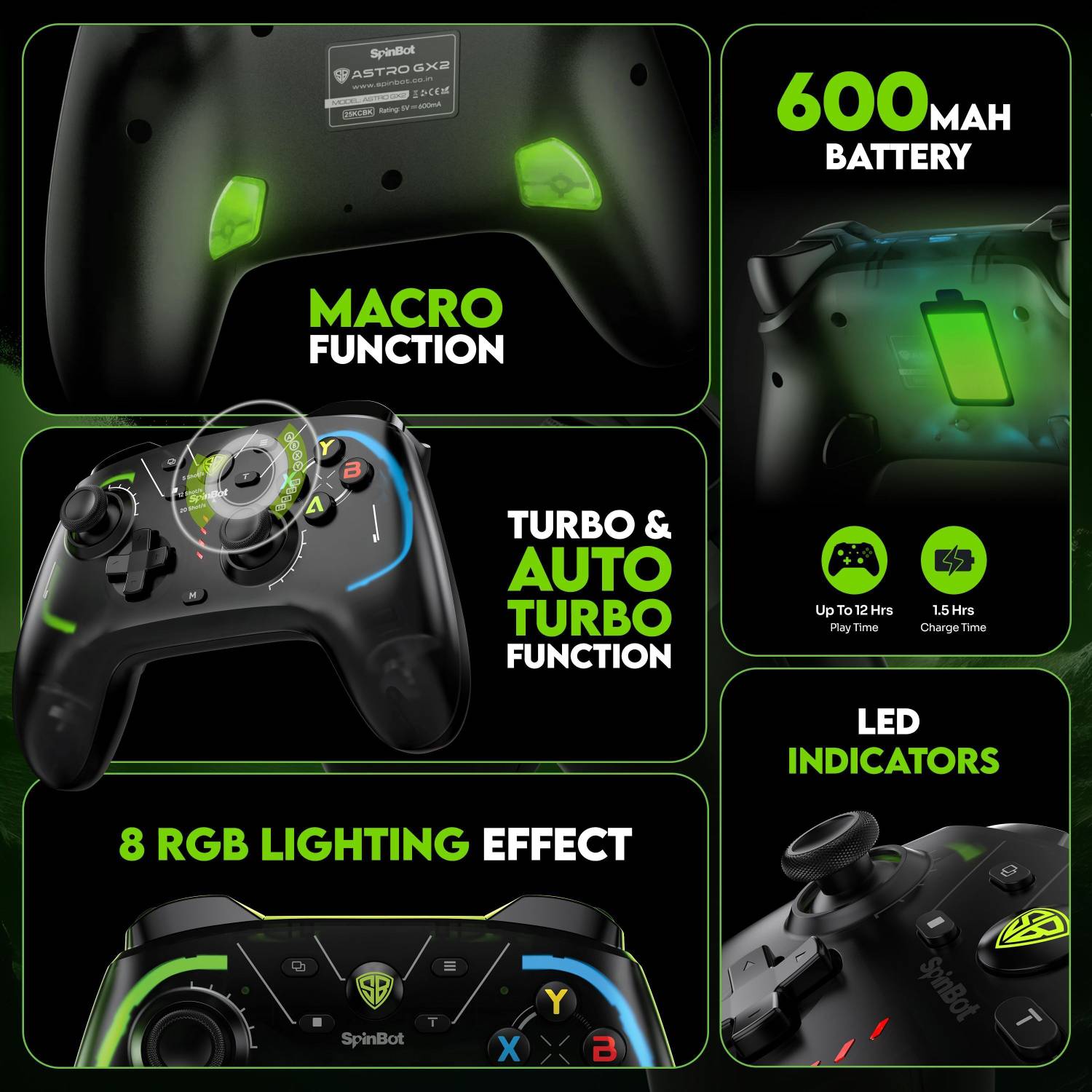 SpinBot Astro GX2 Wireless PC Controller - Image 5