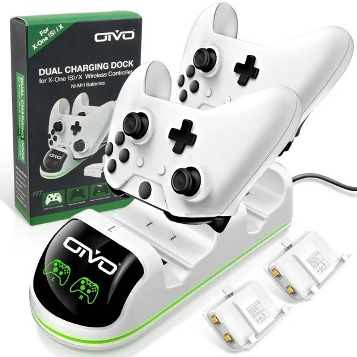HG WORLD Wireless Controller Charging Dock IV-X131W Charge –Up to 18 Hr of Gameplay USB Gamepad