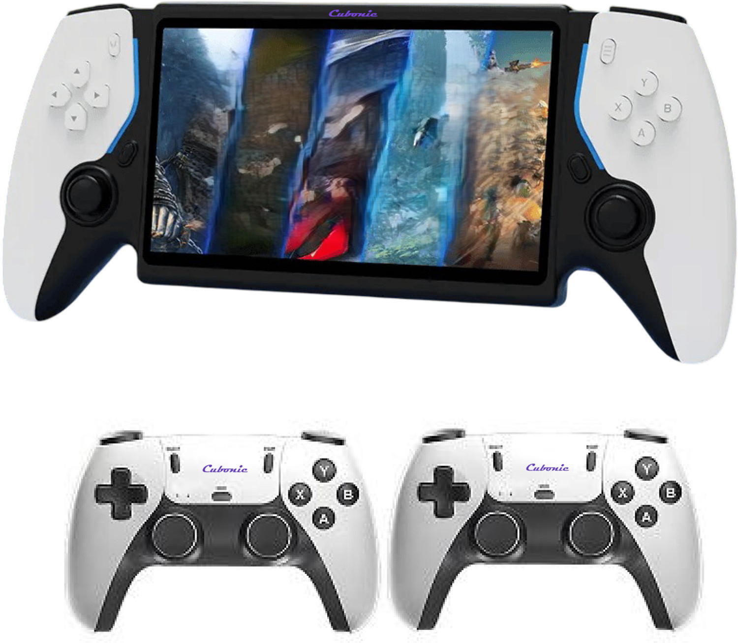 Image of Cubonic Game Player 5| 7 inchFull HD Display| 21+ Emulators| HDMI | Dual Wireless Controller USB Gamepad