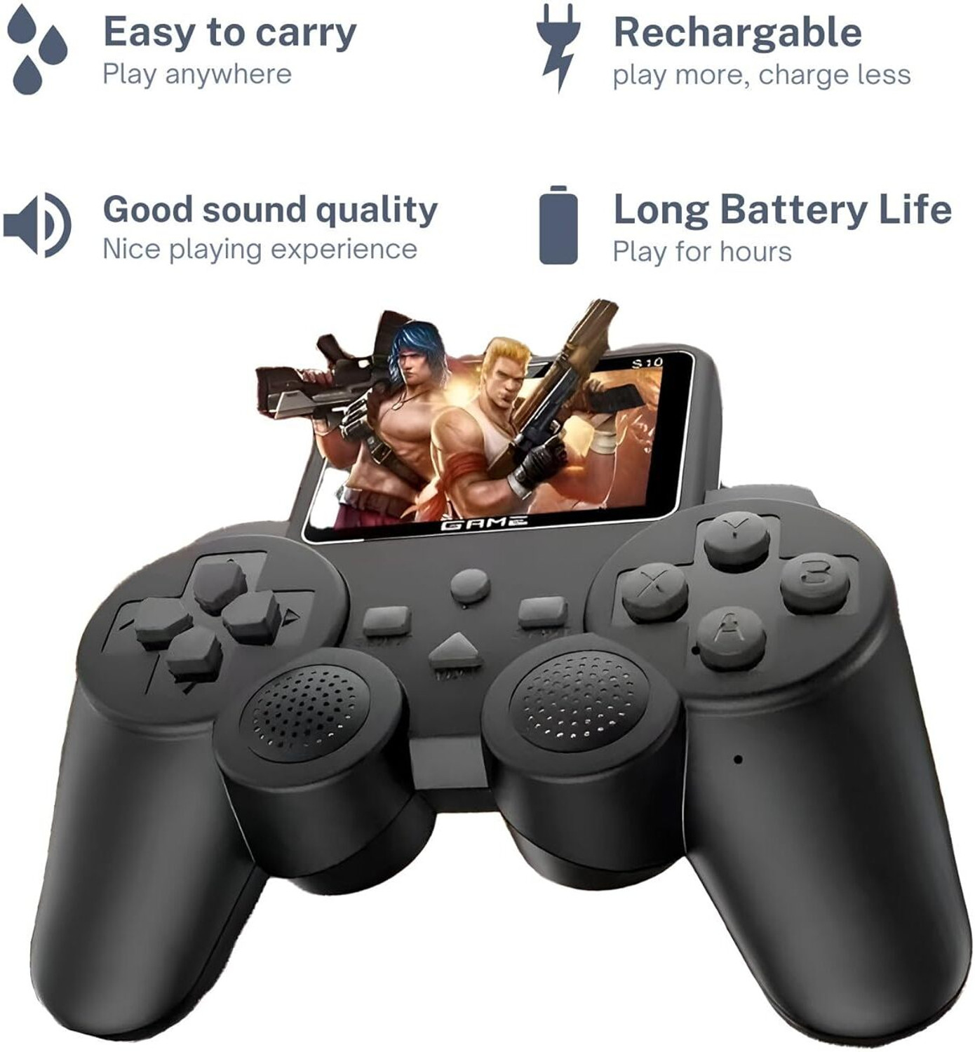 Image of Rhonnium Handheld Console, Classic Retro Game Box Toy for Kids Gamepad