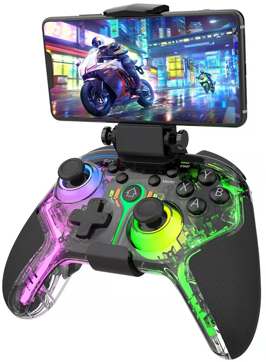 Image of MILLENNIUM TECHNOLOGY IPega Mobile Wireless Game Controller With RGB Lighting Bluetooth Gamepad