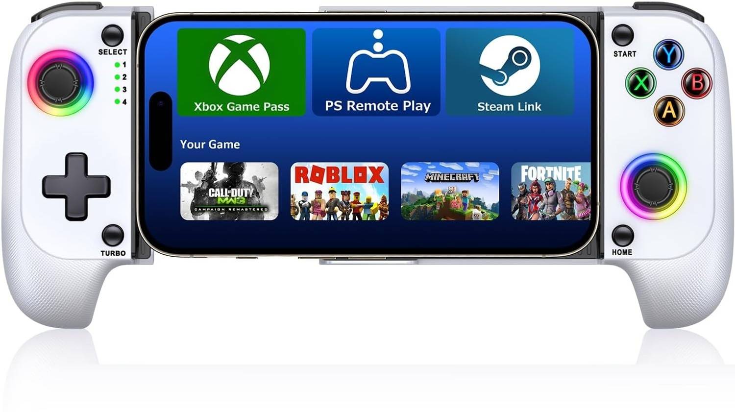 PunnkFunnk Mobile Game Controller for iOs/Android, Hall Effect Phone Controller Case,Game Bluetooth Gamepad