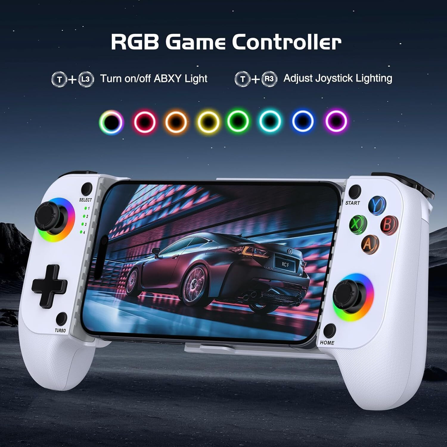 Image of PunnkFunnk Mobile Game Controller for iOs /Android, Hall Effect Phone Controller Case,Game Bluetooth Gamepad