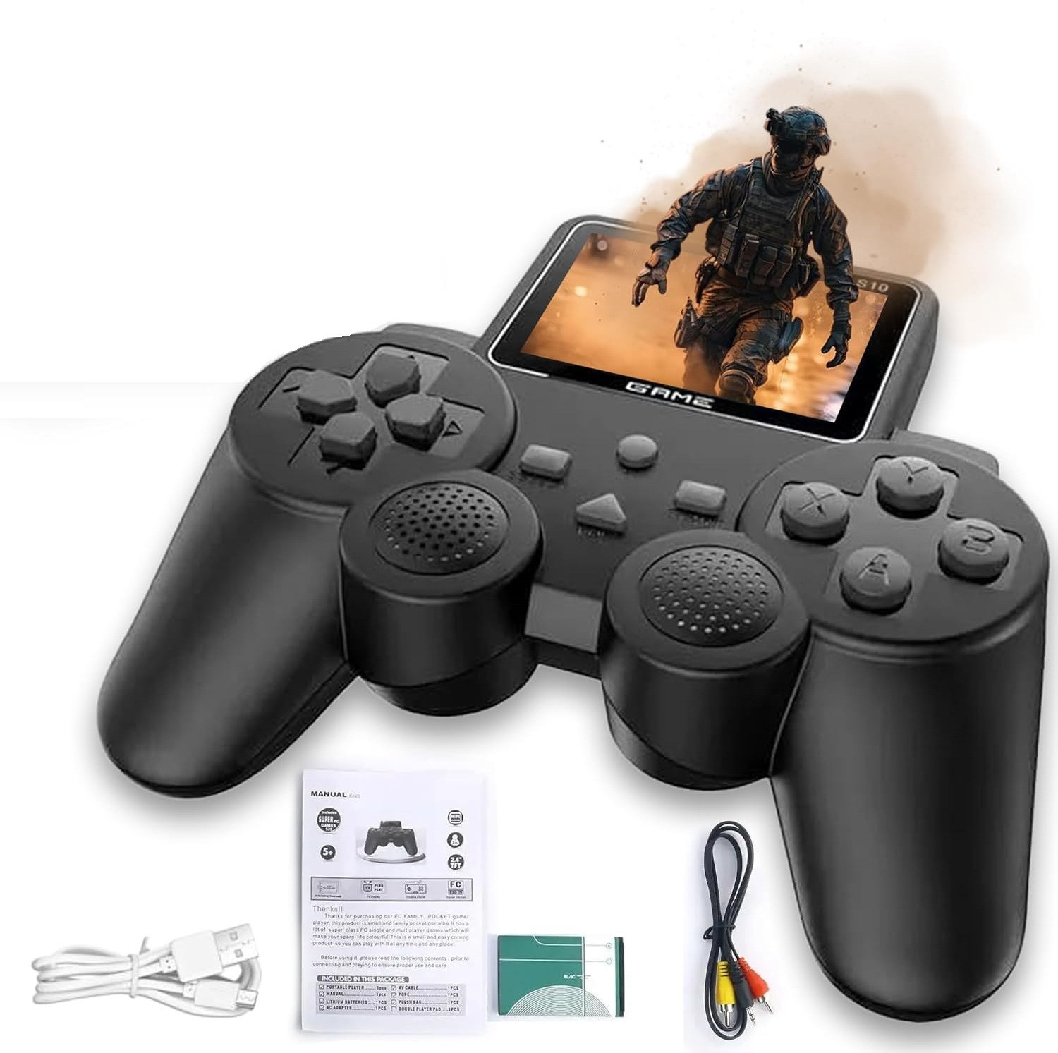 Image of Rhonnium Rechargeable 8 Bit Retro Mini Game System Gamepad