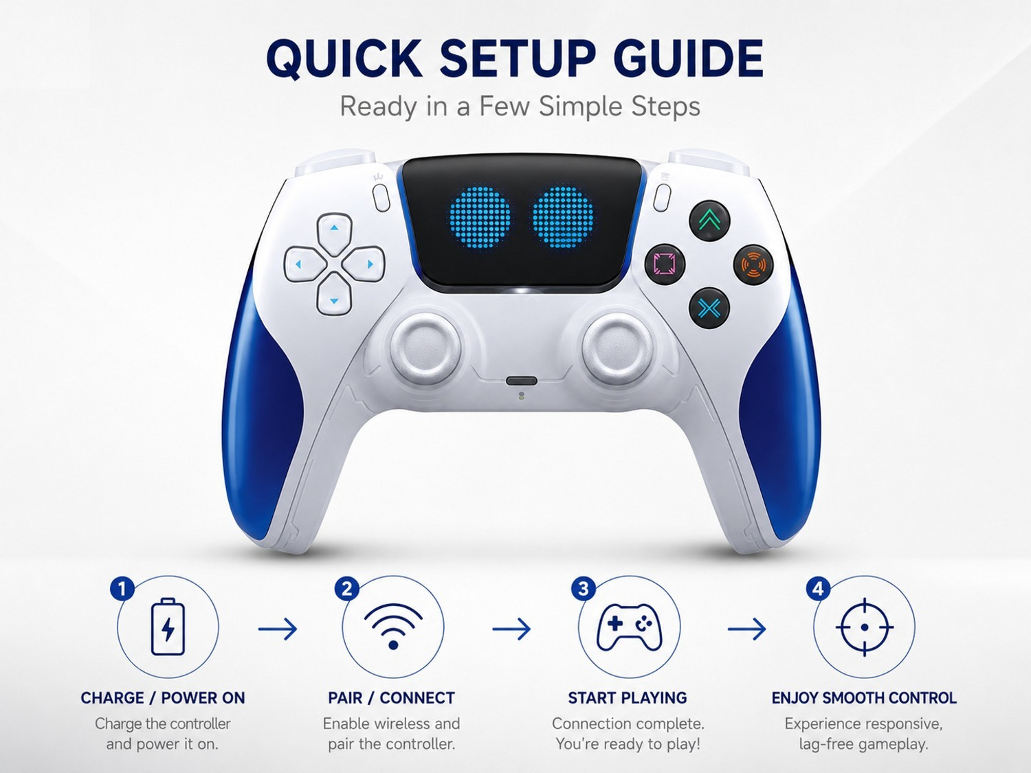 Image of HG WORLD PS5 DualSense Wireless Gaming Controller for Playstation Console,Heptic Feedback Motion Controller