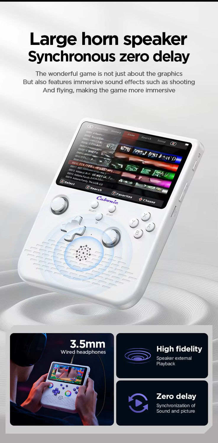 Image of Cubonic SolidPlay H5 Dual RGB Joystick, 5 inchHD Display & Expandable Storage Wi-fi Gamepad
