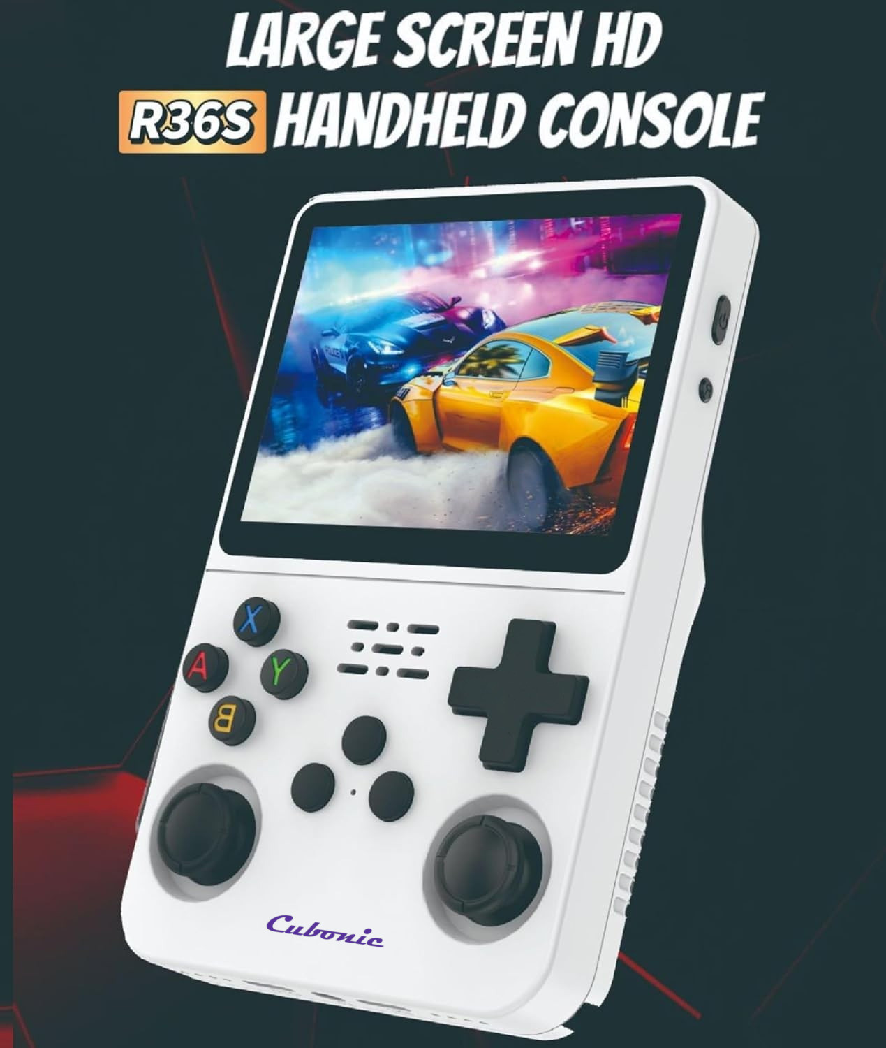 Image of Cubonic Xplore R36S Dual Joystick, 3.5 inch HD Display, Quirky Look & Expandable Storage Wi-fi Gamepad
