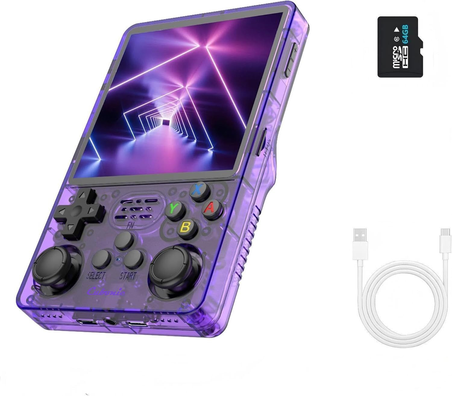 Image of Cubonic Xplore R36S Dual Joystick, 3.5 inch HD Display, Quirky Look & Expandable Storage Wi-fi Gamepad
