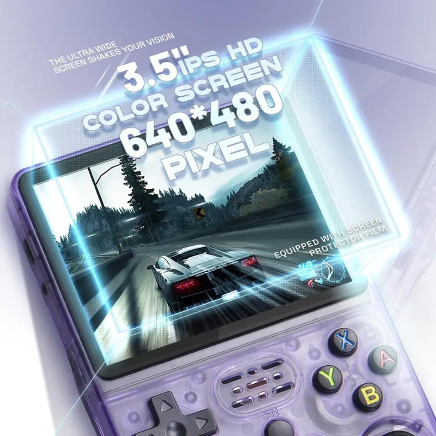 Image of Cubonic Xplore R36S Dual Joystick, 3.5 inch HD Display, Quirky Look & Expandable Storage Wi-fi Gamepad