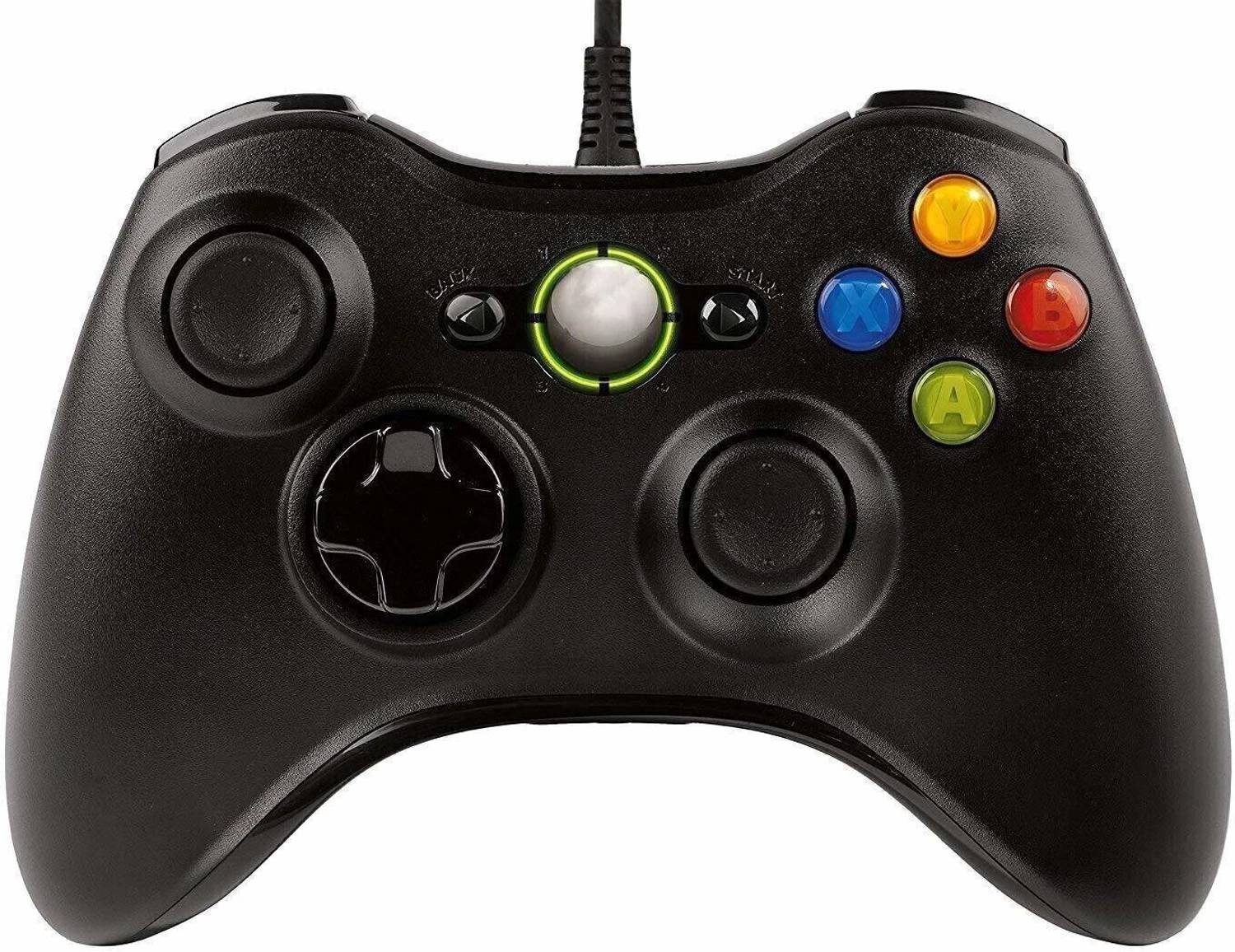 Tech Aura Xbox 360 Wired Black Controller for PC USB Gamepad