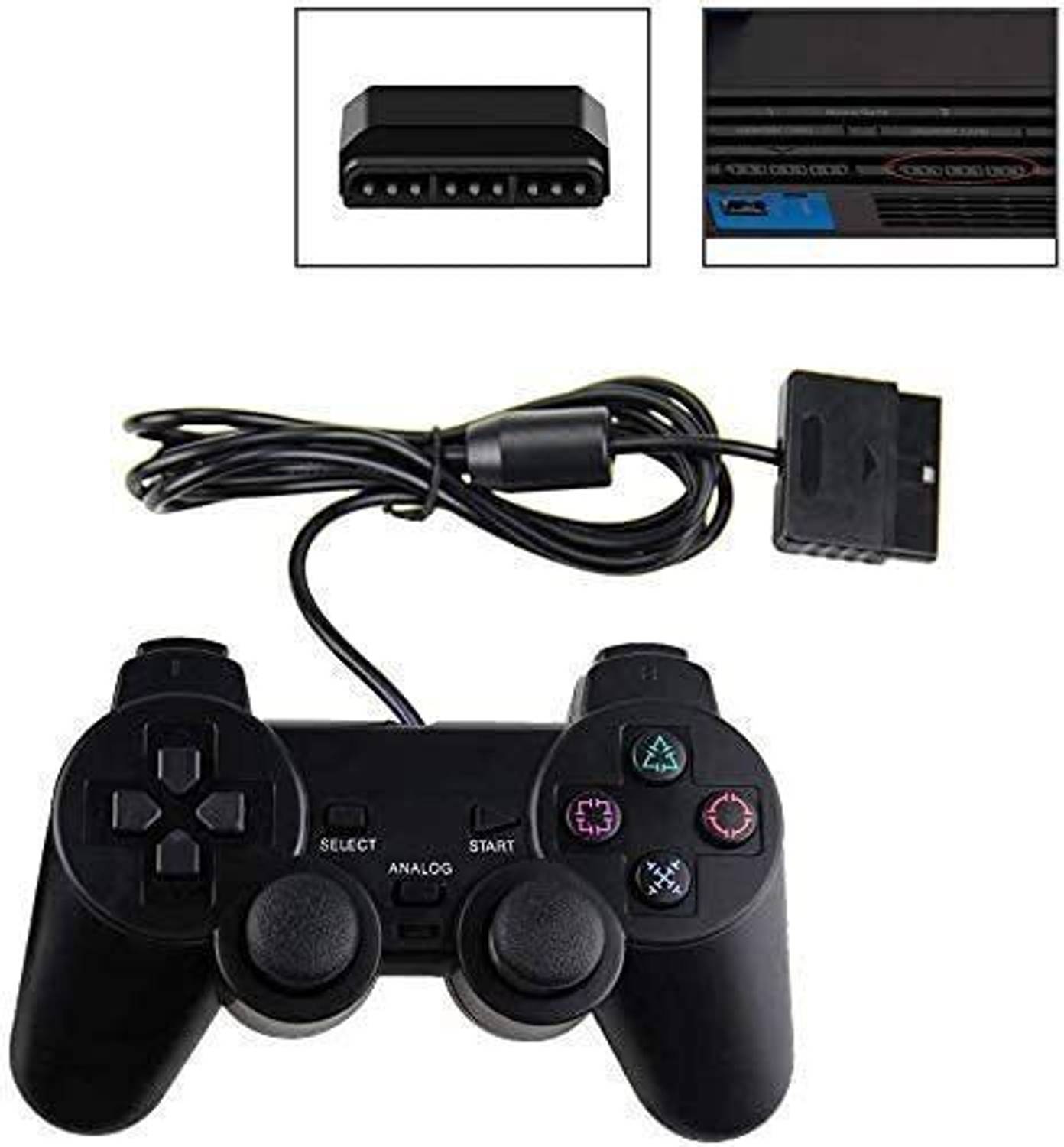 Tech Aura Ps-2 Wired Dualshock Gamepad Black - Image 4