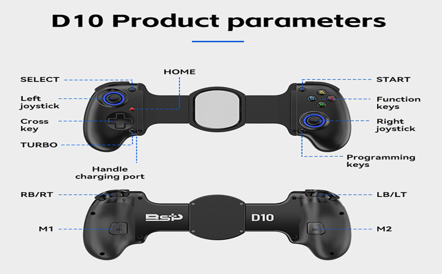 Image of Etzin Cooling Game Controller for Switch /Android /io-S /Tablet /PS3 /PS4 /XBOX EPL-1336GA Bluetooth Gamepad