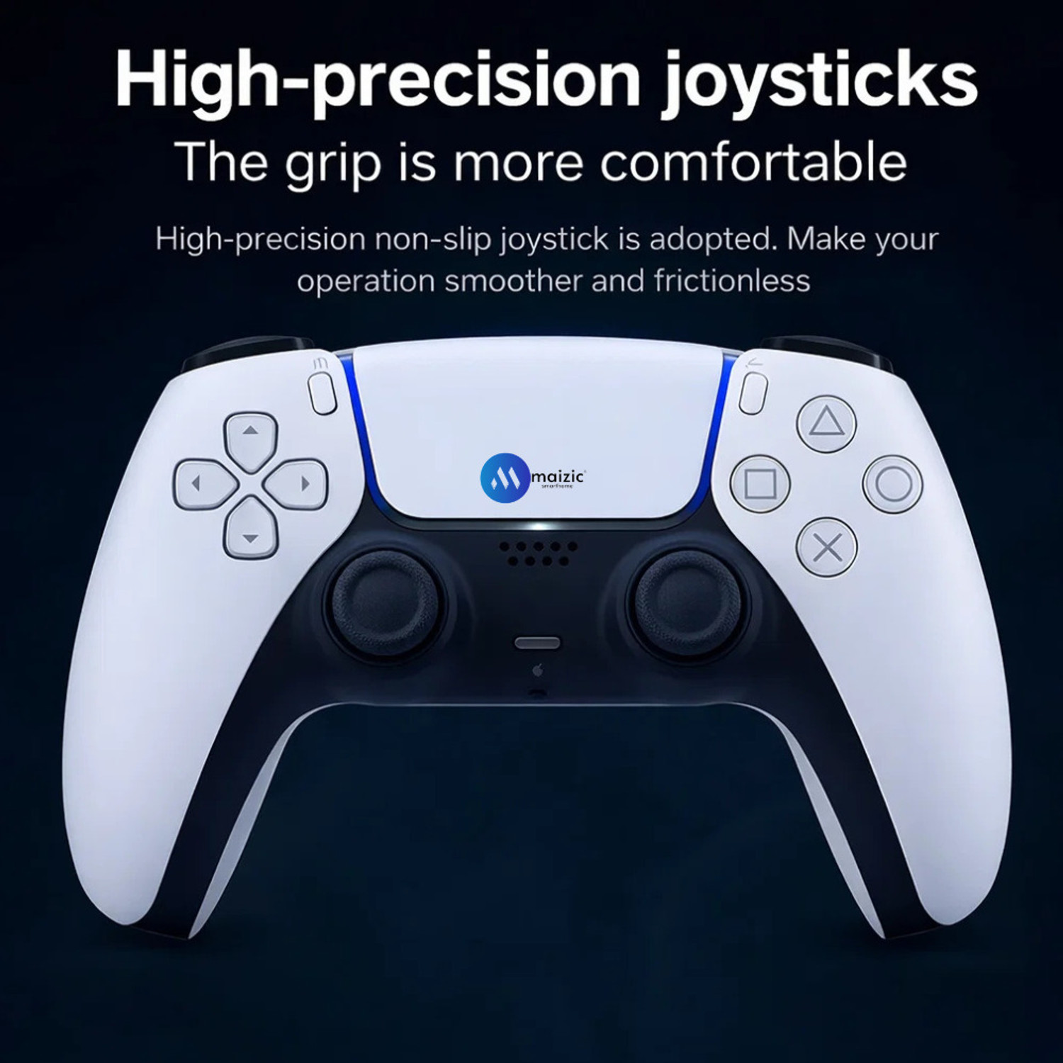 Image of Maizic Smarthome Play-X White Wireless Gaming Controller with Dual Asymmetric Motors Gamepad