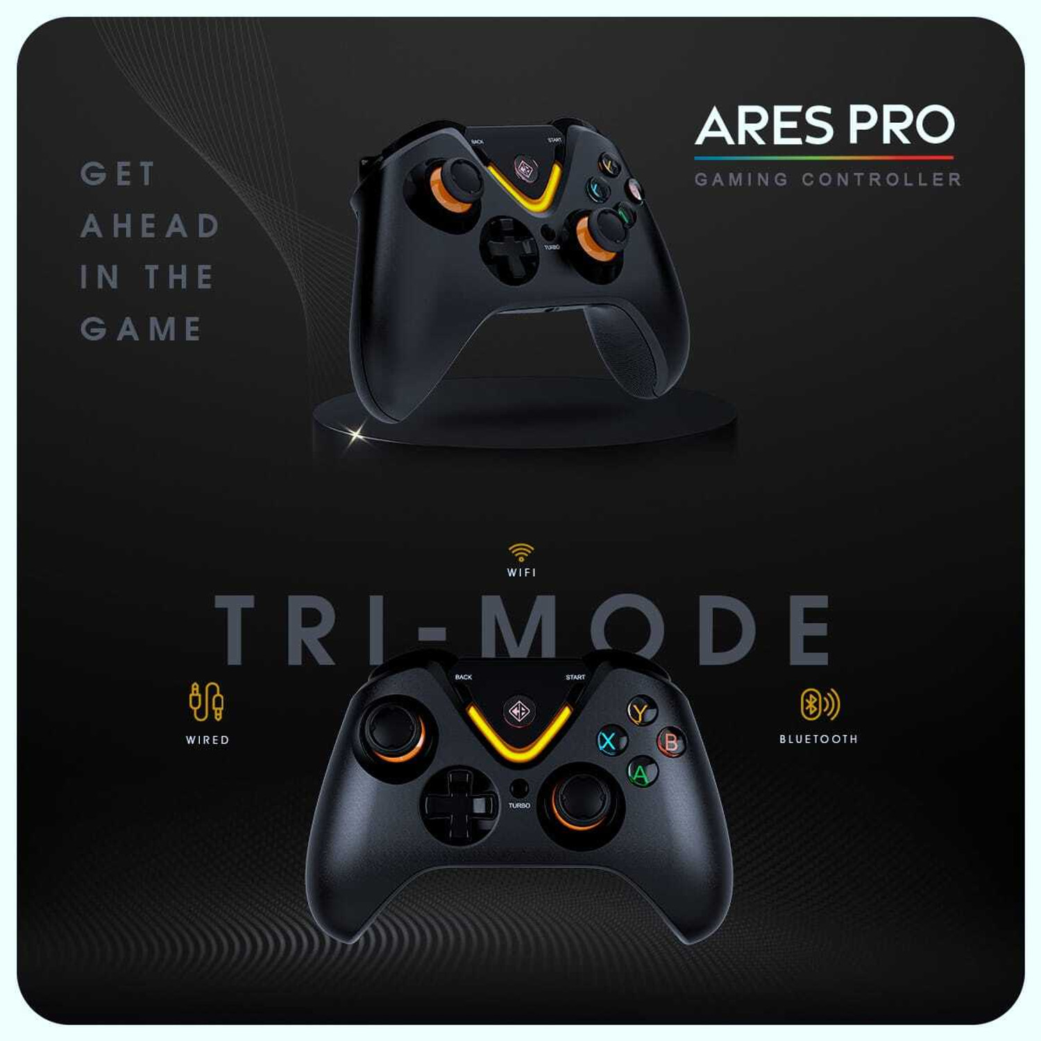 Image of Cosmic Byte Ares Pro Tri-Mode Wireless-Bluetooth-Wired Controller Gamepad