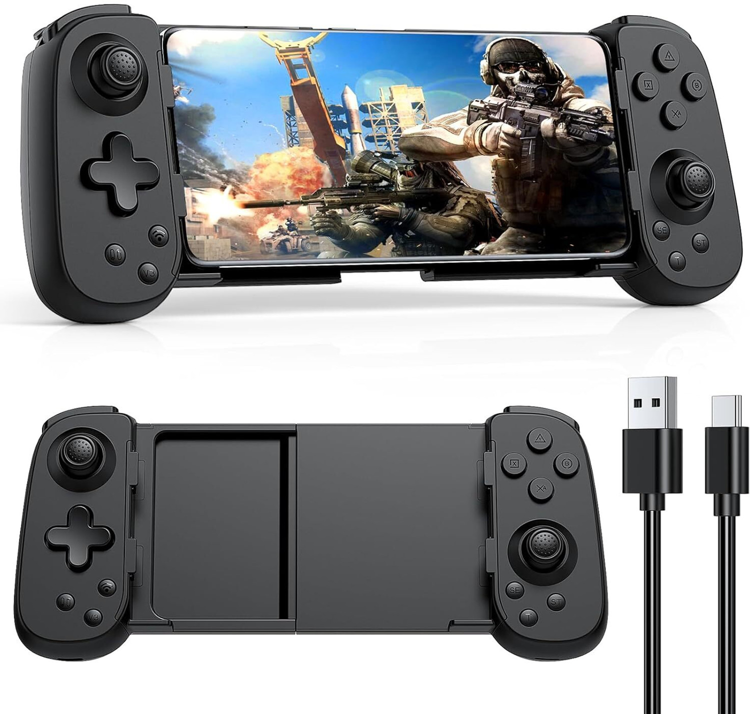 Image of Etzin BSP D6 Wireless Gamepad Stretching Extendable Gaming Controller EPL-1278GA Bluetooth Gamepad