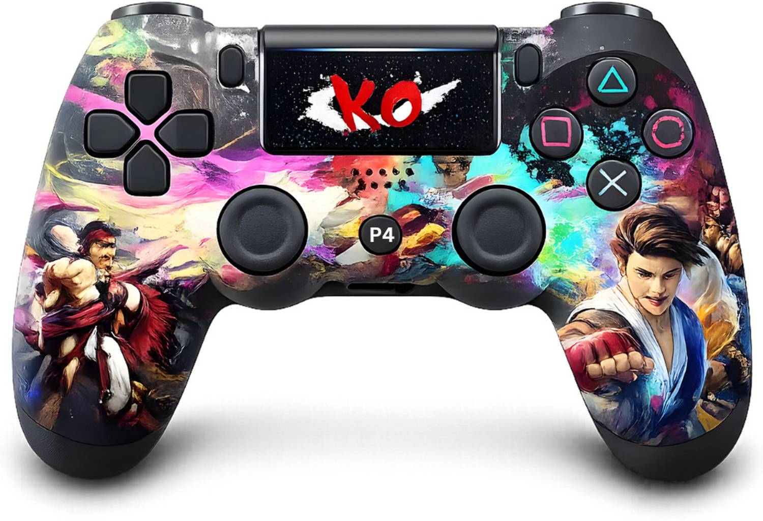 Maizic Smarthome Funetic Fighting Game Themed Wireless Bluetooth P4 Controller | Dual Vibration Gamepad