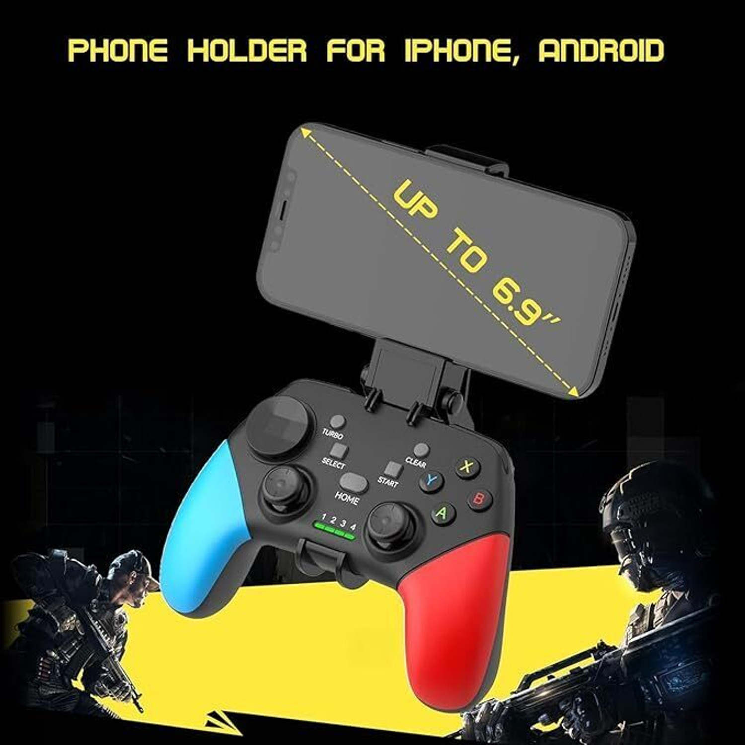 Image of Etzin Wireless Mobile Gaming Controller BSP-G9 iOS, Android, iPad,Tablet,PC EPL-1284GA Bluetooth Gamepad