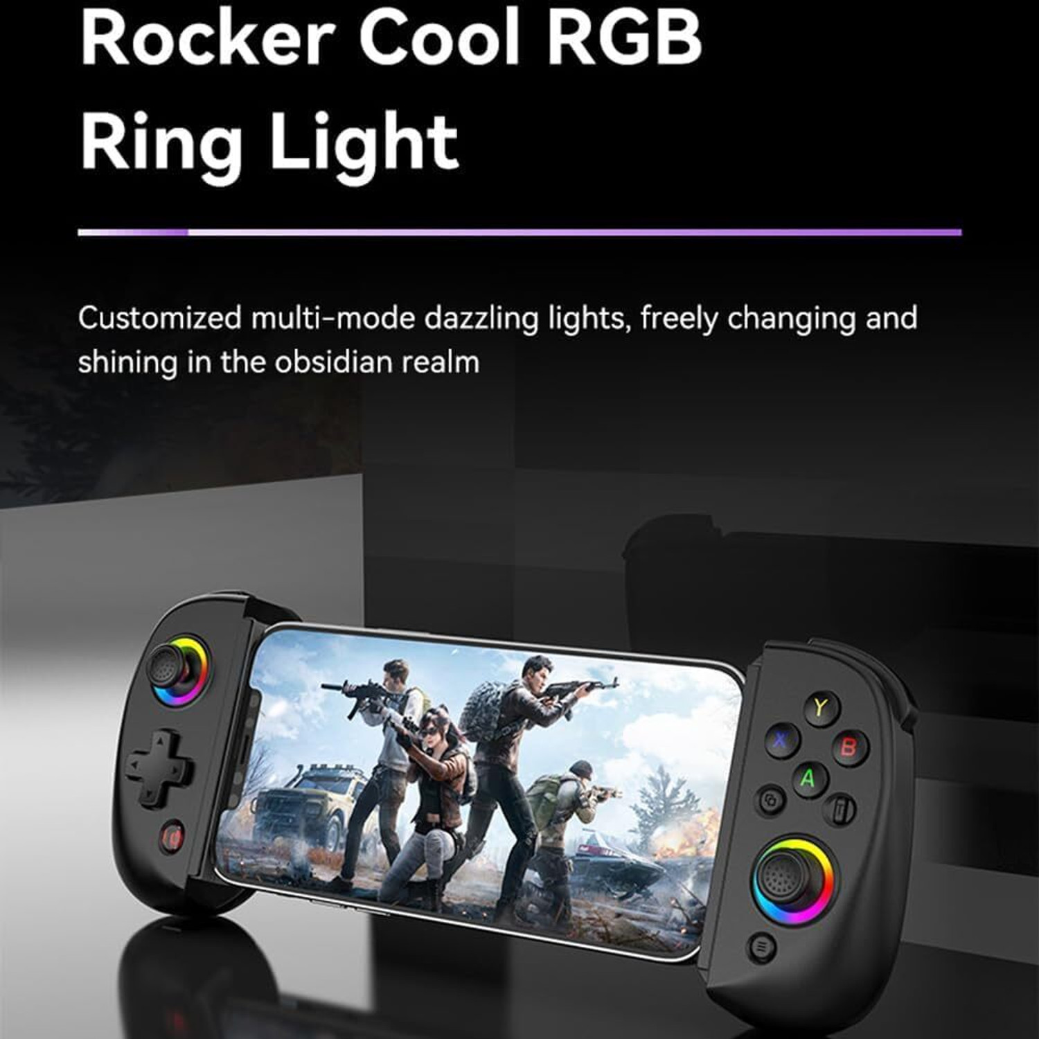 Image of Etzin D8 Telescopic Mobile Phone Gamepad with Turbo /6-axis Gyro /Vibration Wireless Bluetooth Gamepad