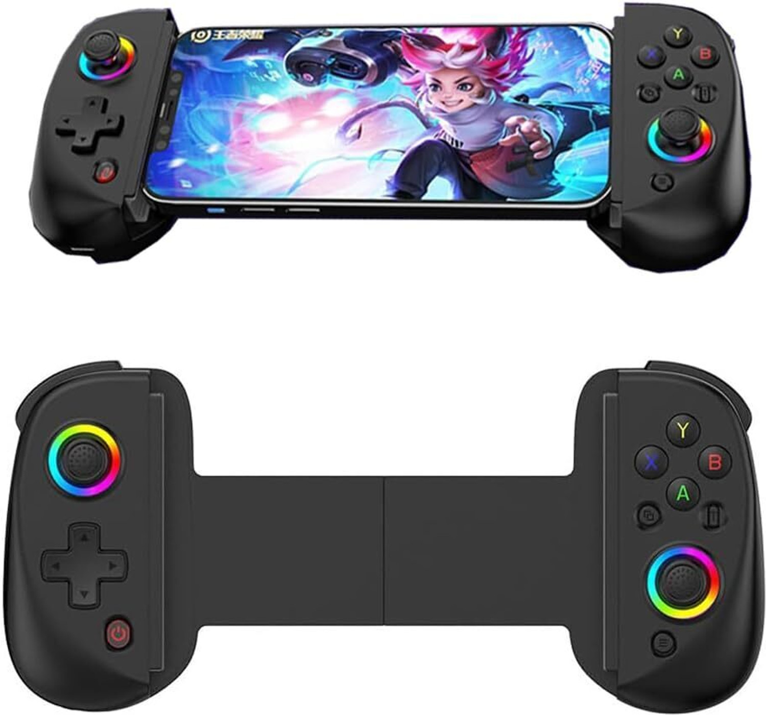 Image of Etzin D8 Telescopic Mobile Phone Gamepad with Turbo /6-axis Gyro /Vibration Wireless Bluetooth Gamepad