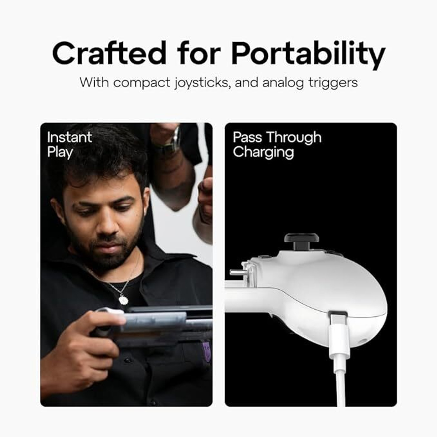 Image of Headshot USB-C Wired and Wireless Mobile Game controller for Android & iOS Bluetooth Gamepad