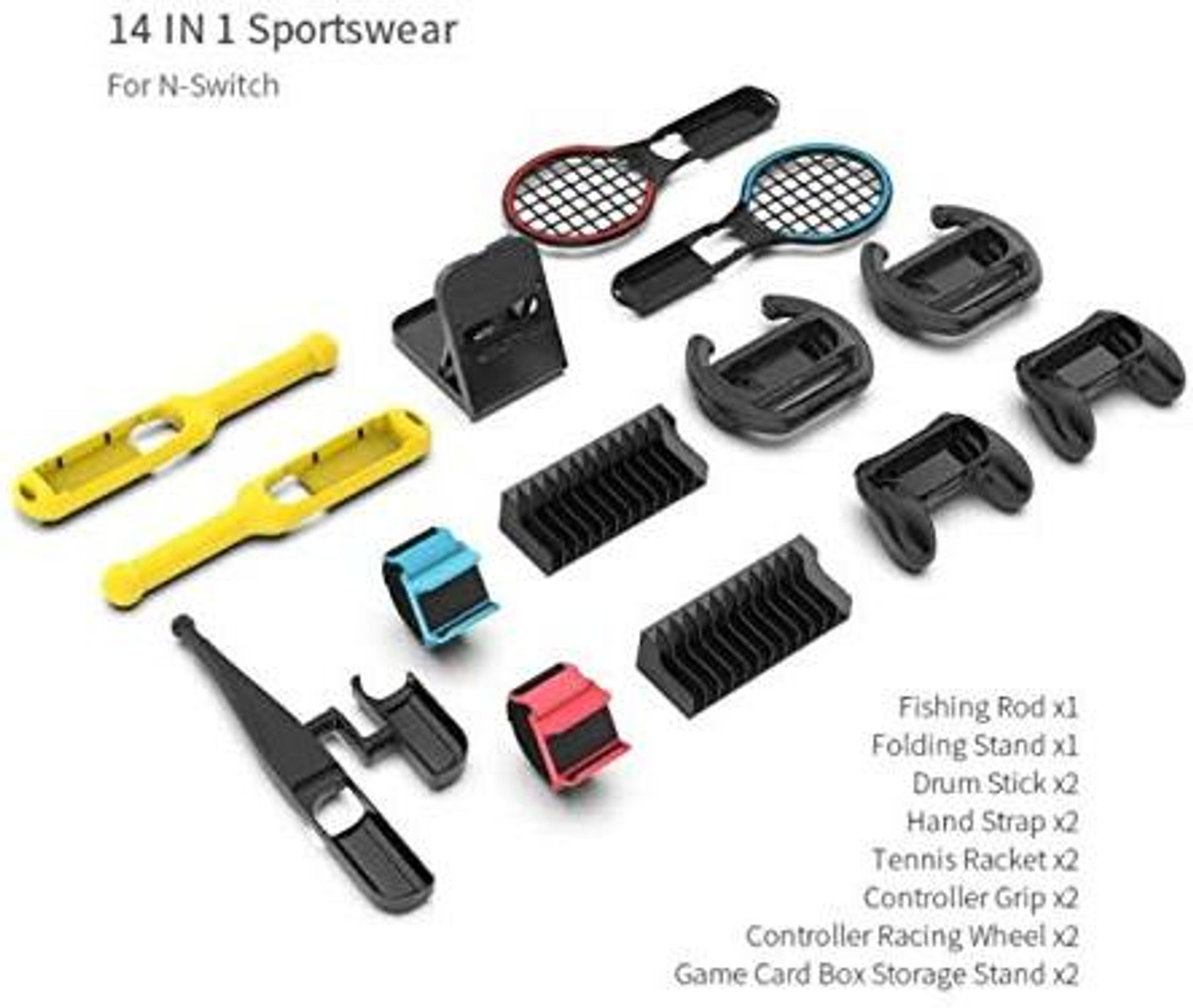 Image of HG WORLD Dobe 14-IN-1 Sportwear NS-0125 For Nintendo Switch Oled |V2 Console, Hand Strap Gamepad