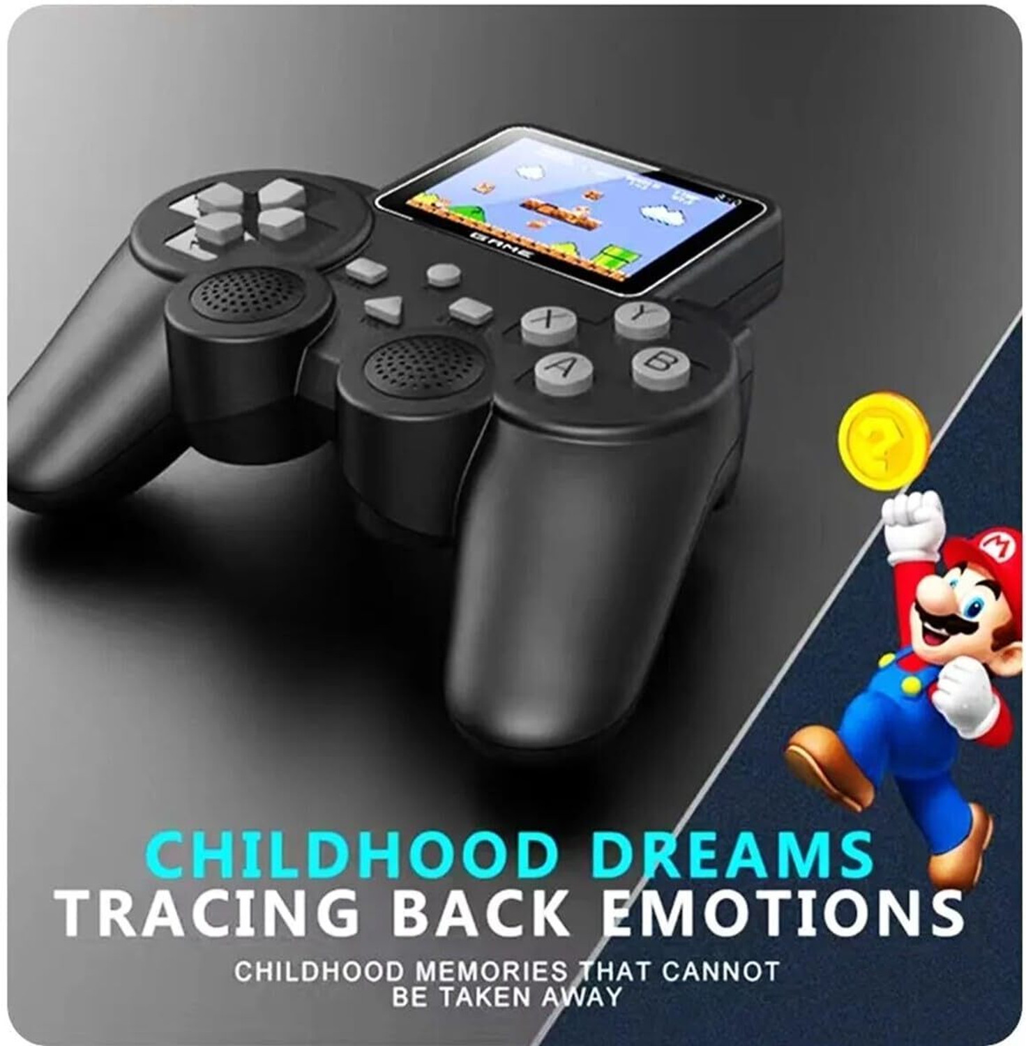 Image of Rhonnium Handheld Console, Classic Retro Game Box Toy for Kids Gamepad