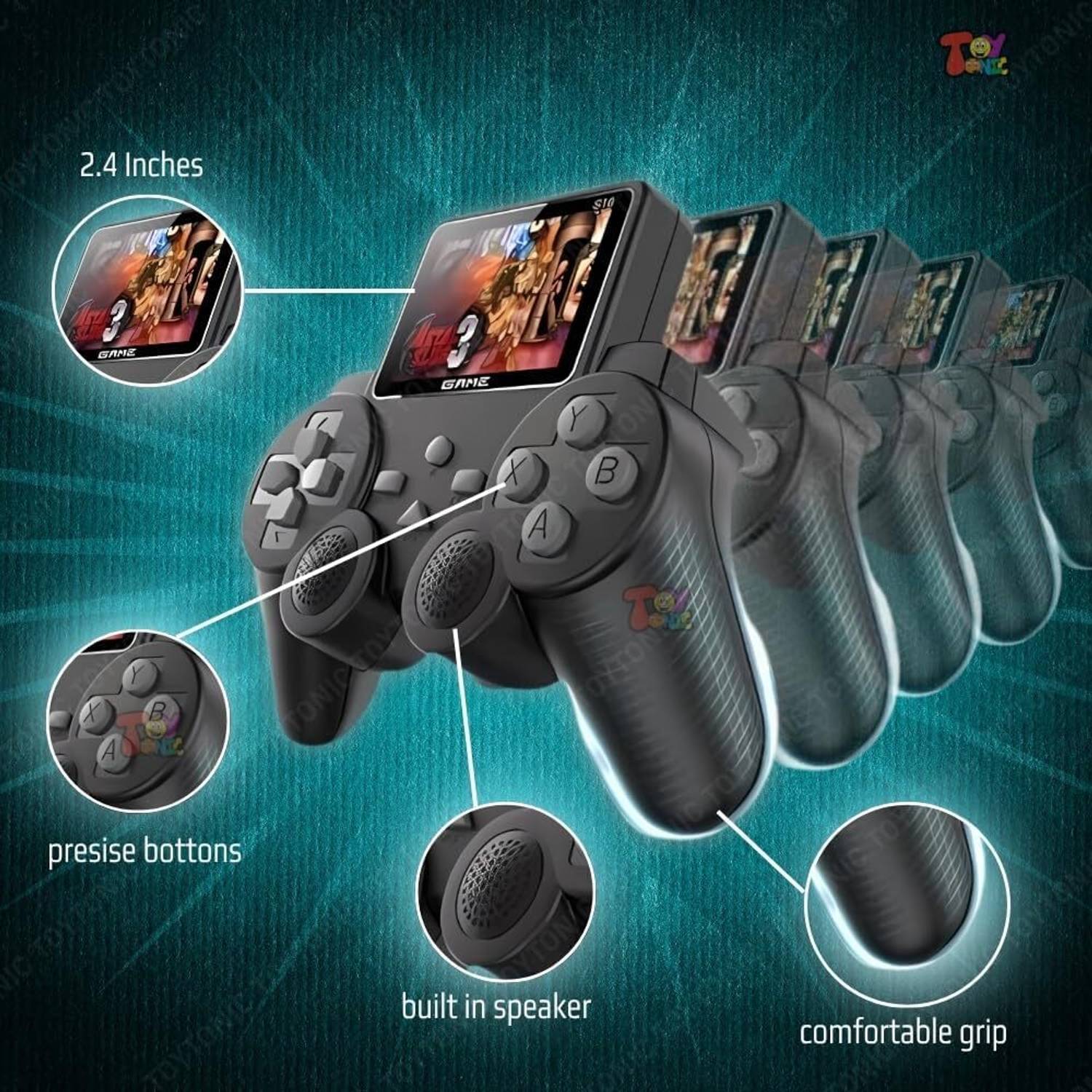 S10 Game Controller 2.4" Screen 520 Games Black - Image 2
