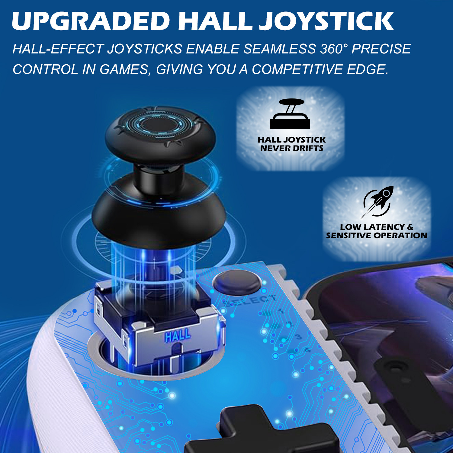 Image of Melbon Bluetooth Mobile Gaming Controller for Android & iOS | Cloud Gaming Ready Bluetooth Gamepad