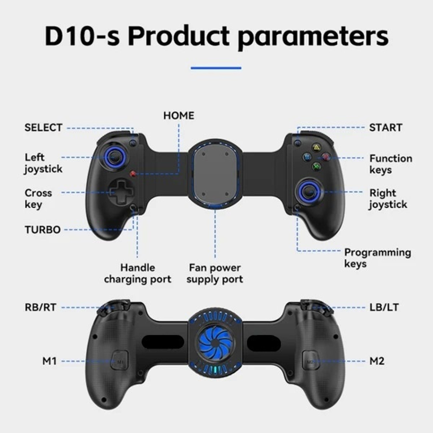 Image of Tobo Mobile Controller,Wireless Remote Gamepad Bluetooth Joystick for iOS / TD-1336GA Bluetooth Gamepad