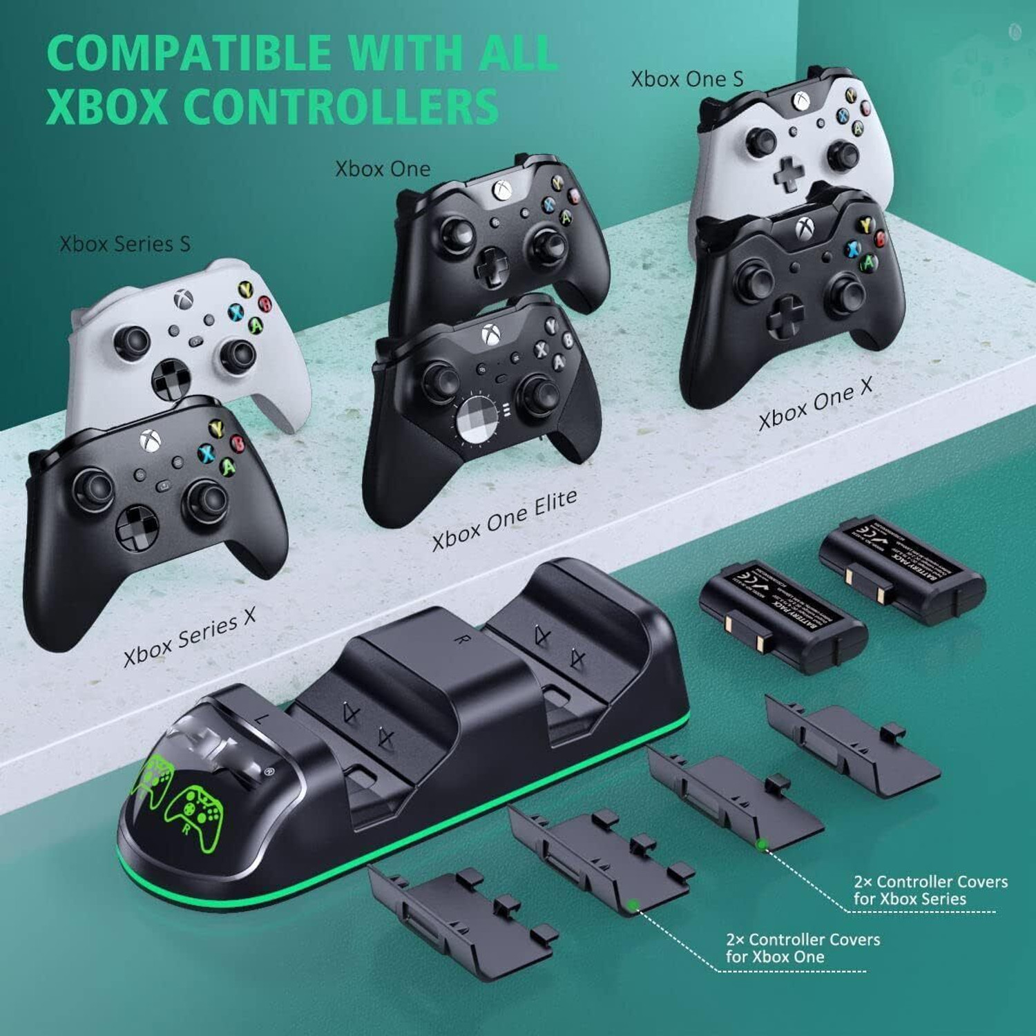 Image of HG WORLD OIVO Wireless Controller Charging Dock IV-X131 Charge -Up to 18 Hr of Gameplay USB Gamepad