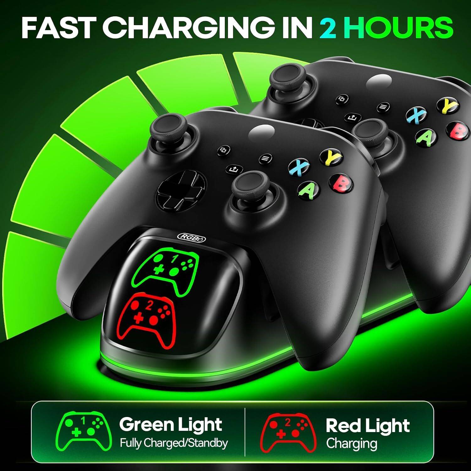 HG WORLD OIVO Wireless Controller Charging Dock IV-X131 Charge –Up to 18 Hr of Gameplay USB Gamepad