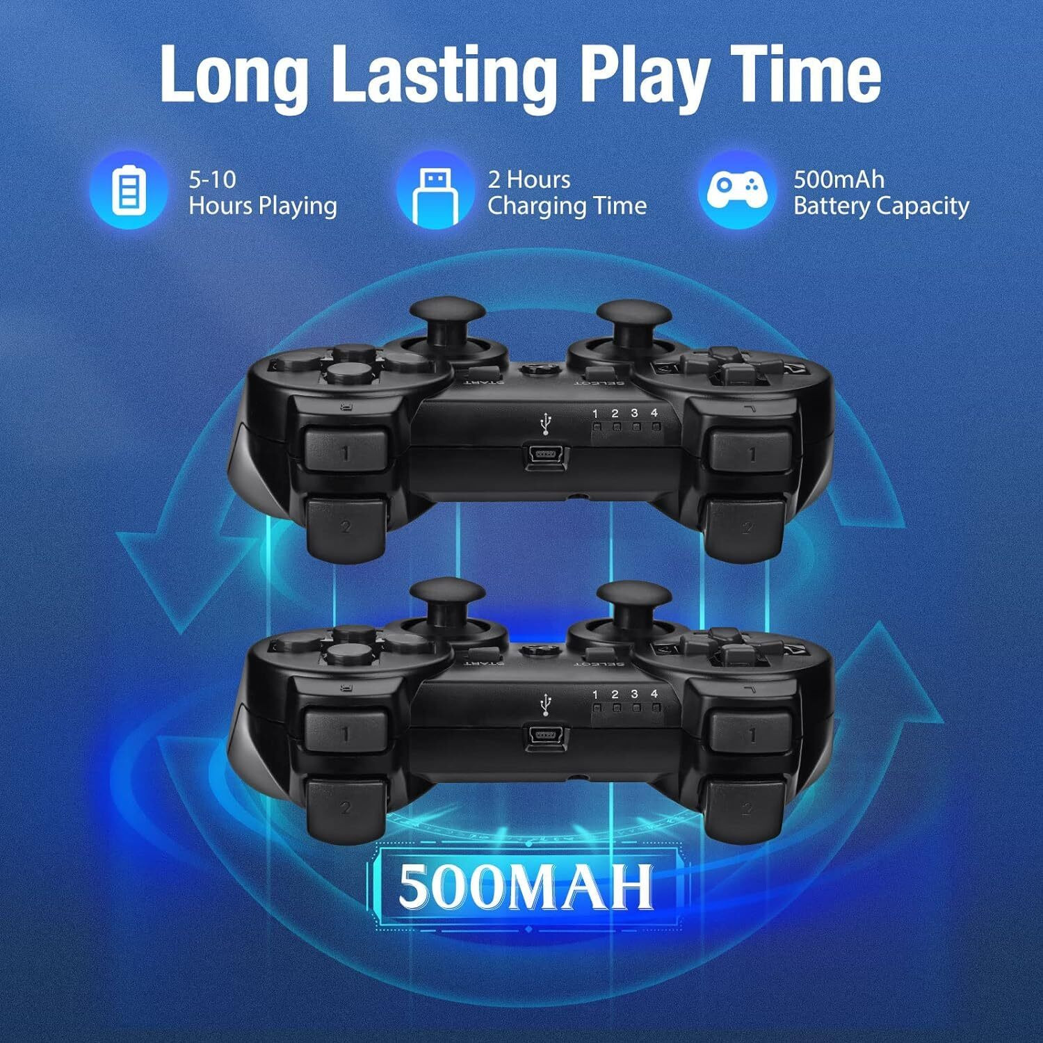 Image of HG WORLD PS3 Controller Wireless PS3 PlayStation Controller Smooth Gameplay Best Value USB Gamepad