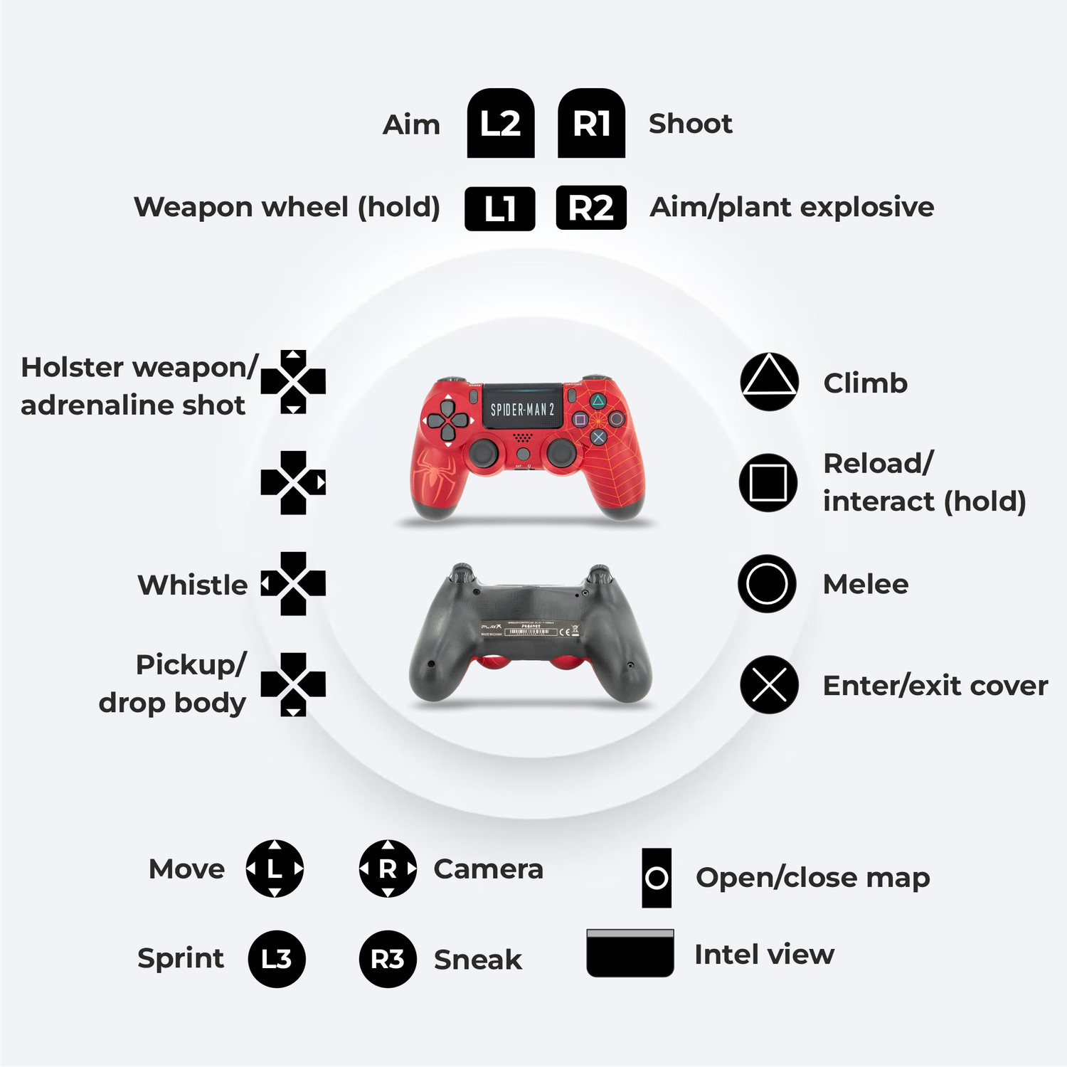 Image of HG WORLD PS4 Playstation Controller Dualshock 4 Wireless,High Performance Dual Motor Joystick