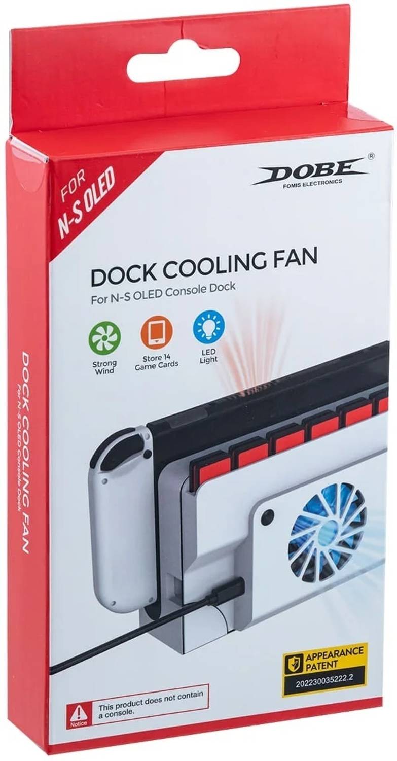 HG WORLD Dobe Dock Cooling Fan For Nintendo Switch Oled Console Heat Dissipation Fan Base USB Gamepad