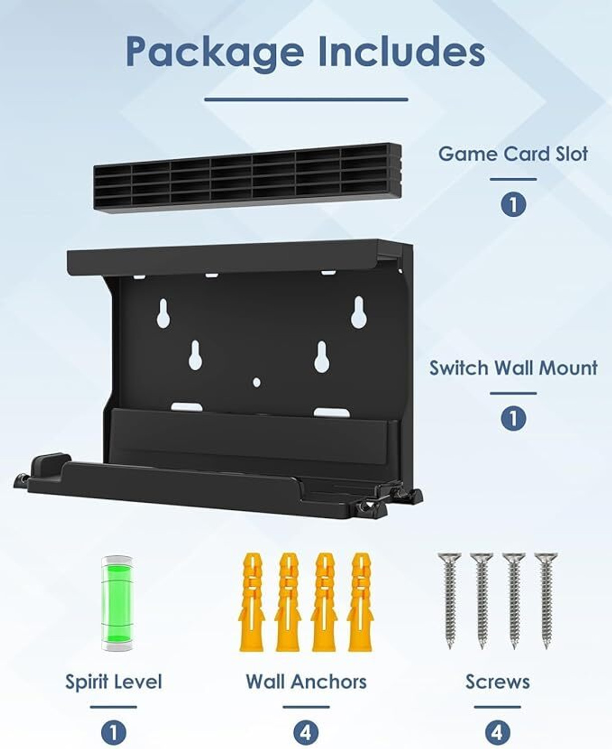 Image of HG WORLD Dobe Dock Wall Mounting Bracket For Nintendo Switch Wall Mount OLED & V2 Console Gamepad