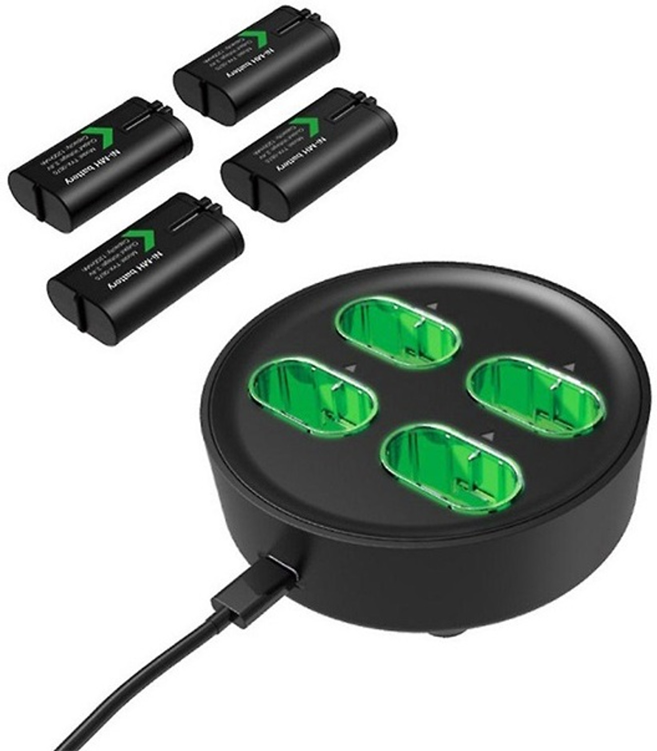 Image of HG WORLD Dobe Controller Battery Charger TYX-0645S 4-Charging Dock Slots For Xbox Remotes USB Gamepad