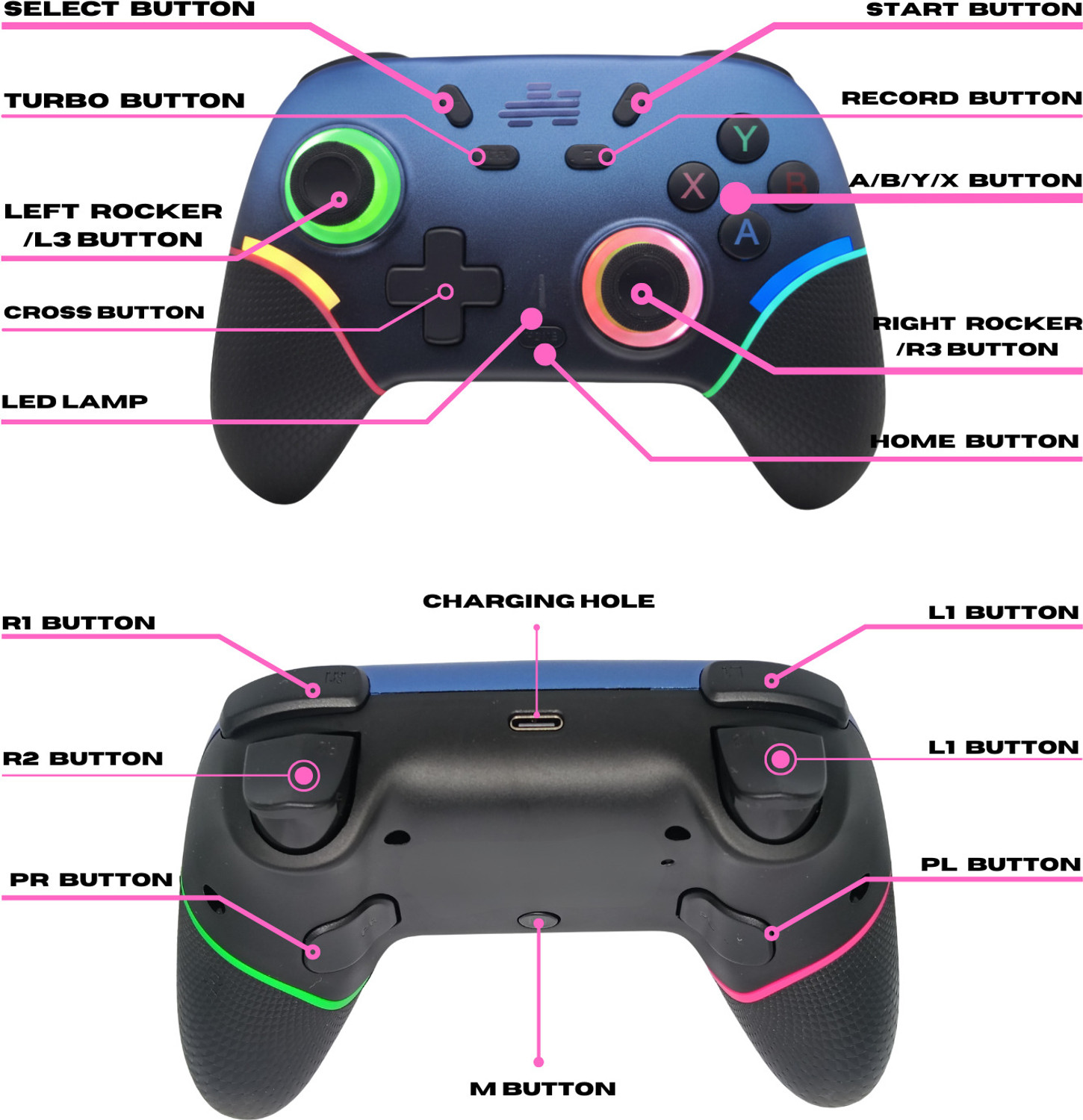 Image of Timkolas A1 Gaming Series Wireless Controller for PC and Cloud Gaming Gamepad 26 Bluetooth Gamepad
